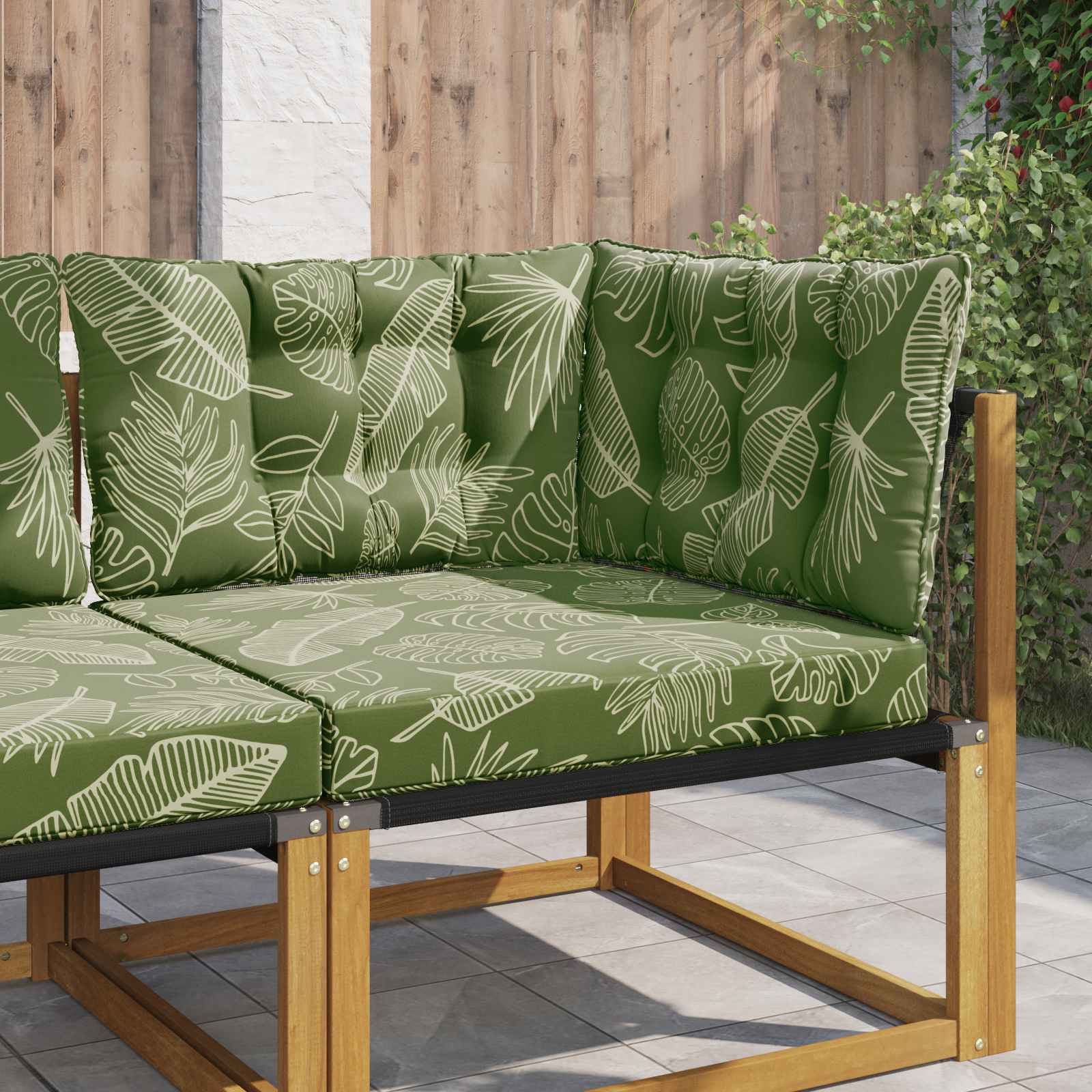 Buiten bankkussen 3 pcs Bladontwerp Polyester is nu te koop bij PeponiXL, paradijselijk wonen!