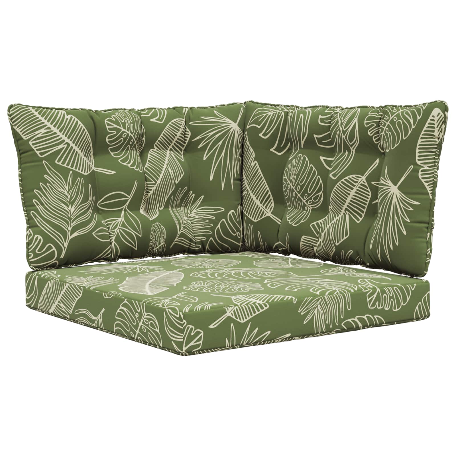 Buiten bankkussen 3 pcs Bladontwerp Polyester is nu te koop bij PeponiXL, paradijselijk wonen!