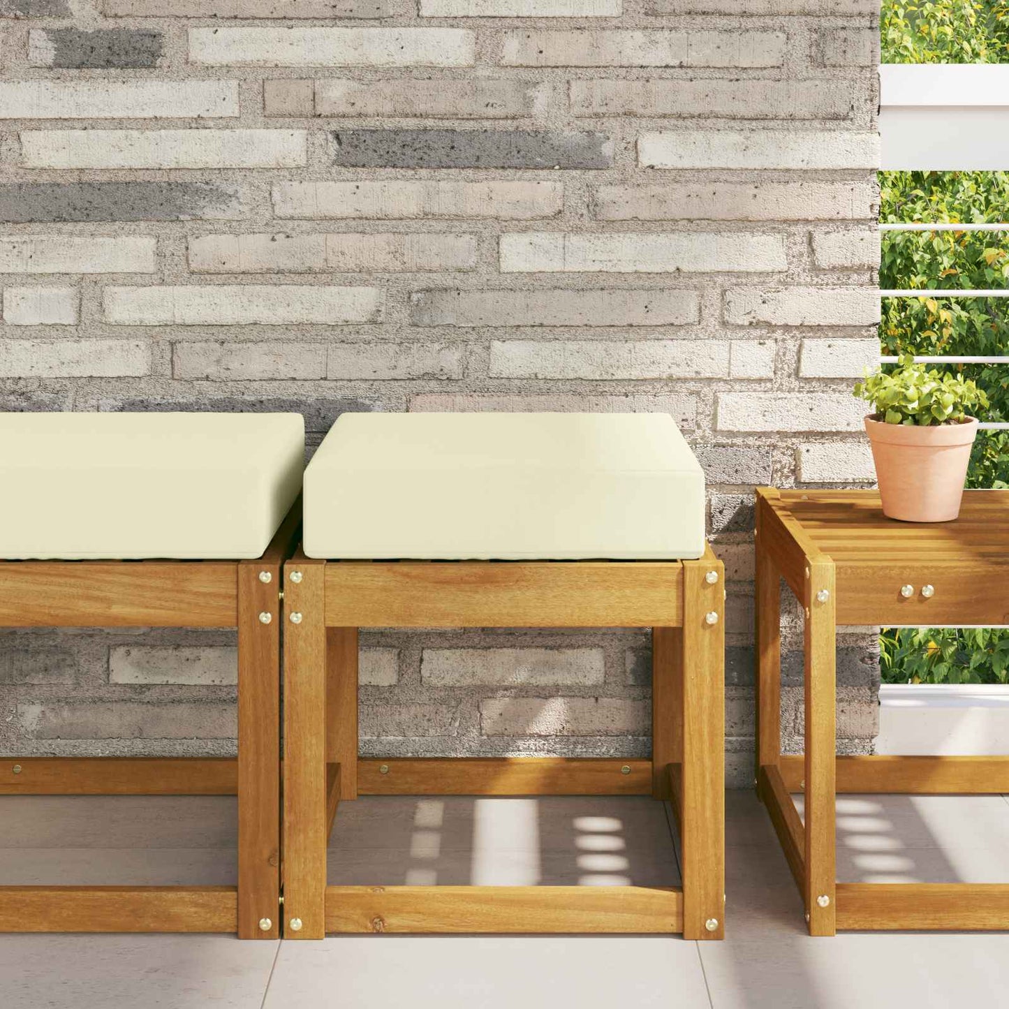 Buiten Zitkussen Crème 40 x 40 x 8 cm 100% Polyester is nu te koop bij PeponiXL, paradijselijk wonen!