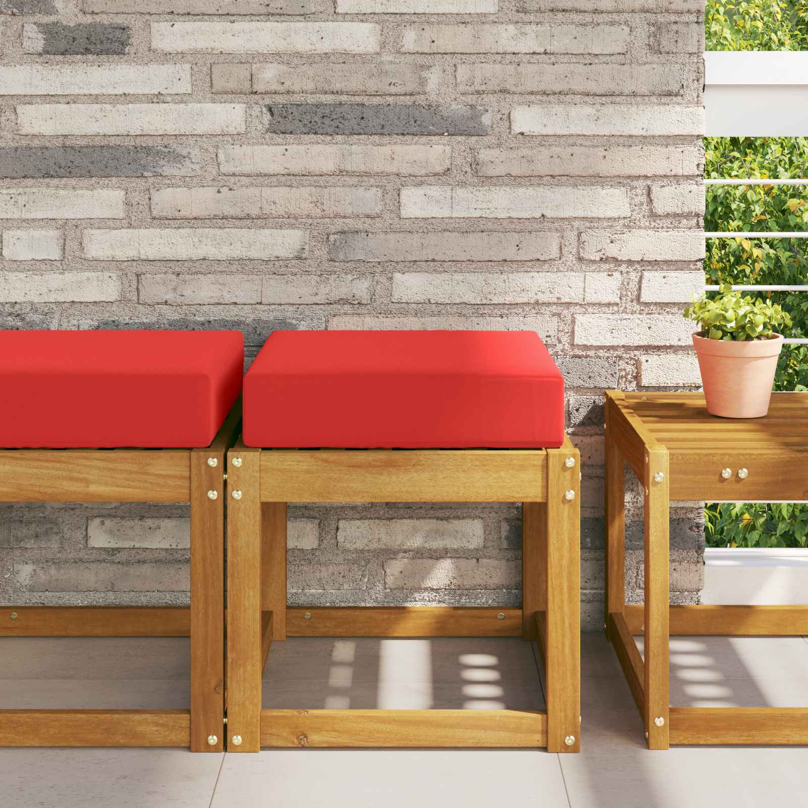 Buiten Zitkussen Rood 40 x 40 x 8 cm 100% Polyester is nu te koop bij PeponiXL, paradijselijk wonen!