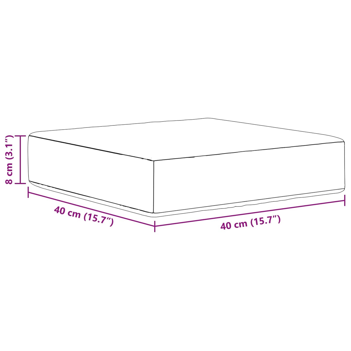 Buiten Zitkussen Wijnrood 40 x 40 x 8 cm 100% Polyester is nu te koop bij PeponiXL, paradijselijk wonen!