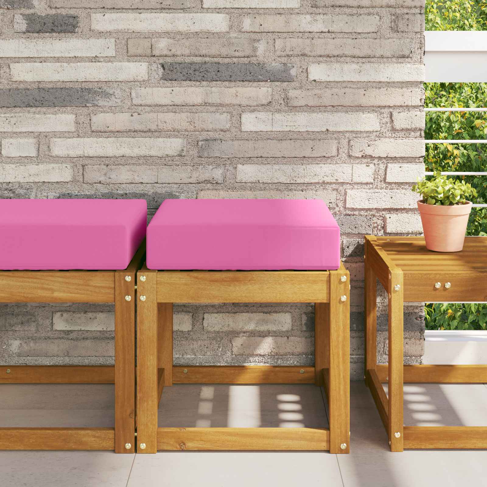 Buiten Zitkussen Roze 40 x 40 x 8 cm 100% Polyester is nu te koop bij PeponiXL, paradijselijk wonen!