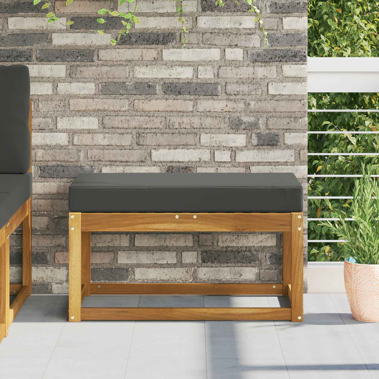 Buiten Zitkussen Antraciet 80 x 40 x 8 cm 100% Polyester is nu te koop bij PeponiXL, paradijselijk wonen!