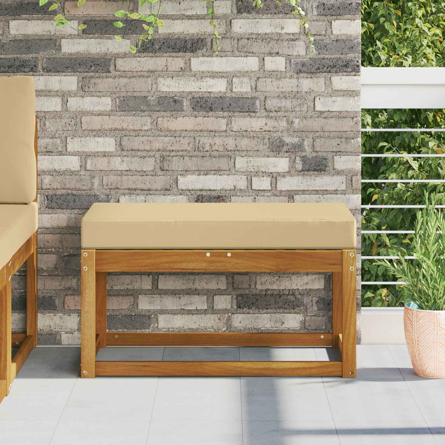 Buiten Zitkussen Beige 80 x 40 x 8 cm 100% Polyester is nu te koop bij PeponiXL, paradijselijk wonen!