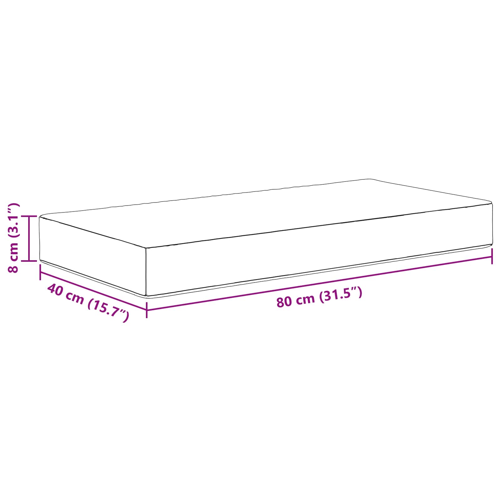 Buiten Zitkussen Beige 80 x 40 x 8 cm 100% Polyester is nu te koop bij PeponiXL, paradijselijk wonen!