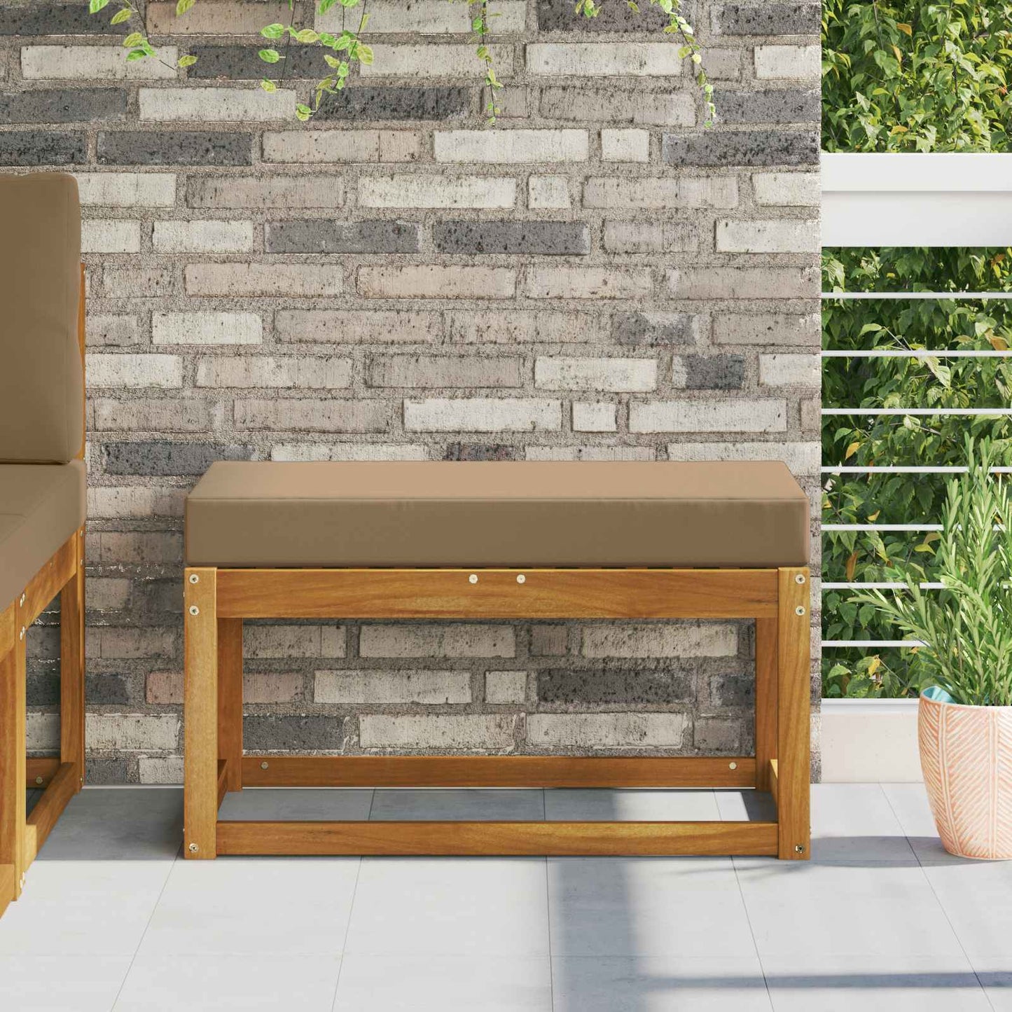 Buiten Zitkussen Taupe 80 x 40 x 8 cm 100% Polyester is nu te koop bij PeponiXL, paradijselijk wonen!