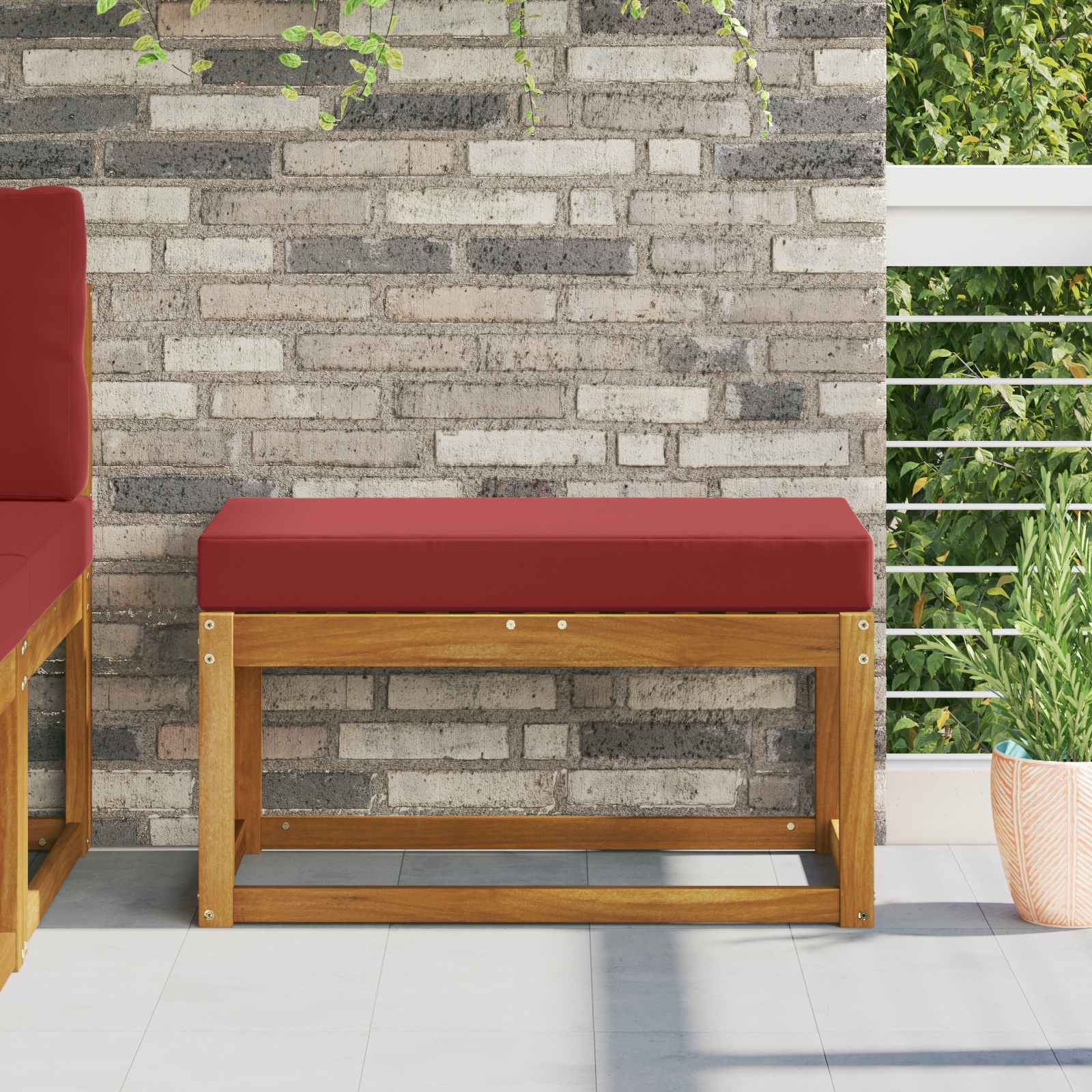 Buiten Zitkussen Wijnrood 80 x 40 x 8 cm 100% Polyester is nu te koop bij PeponiXL, paradijselijk wonen!