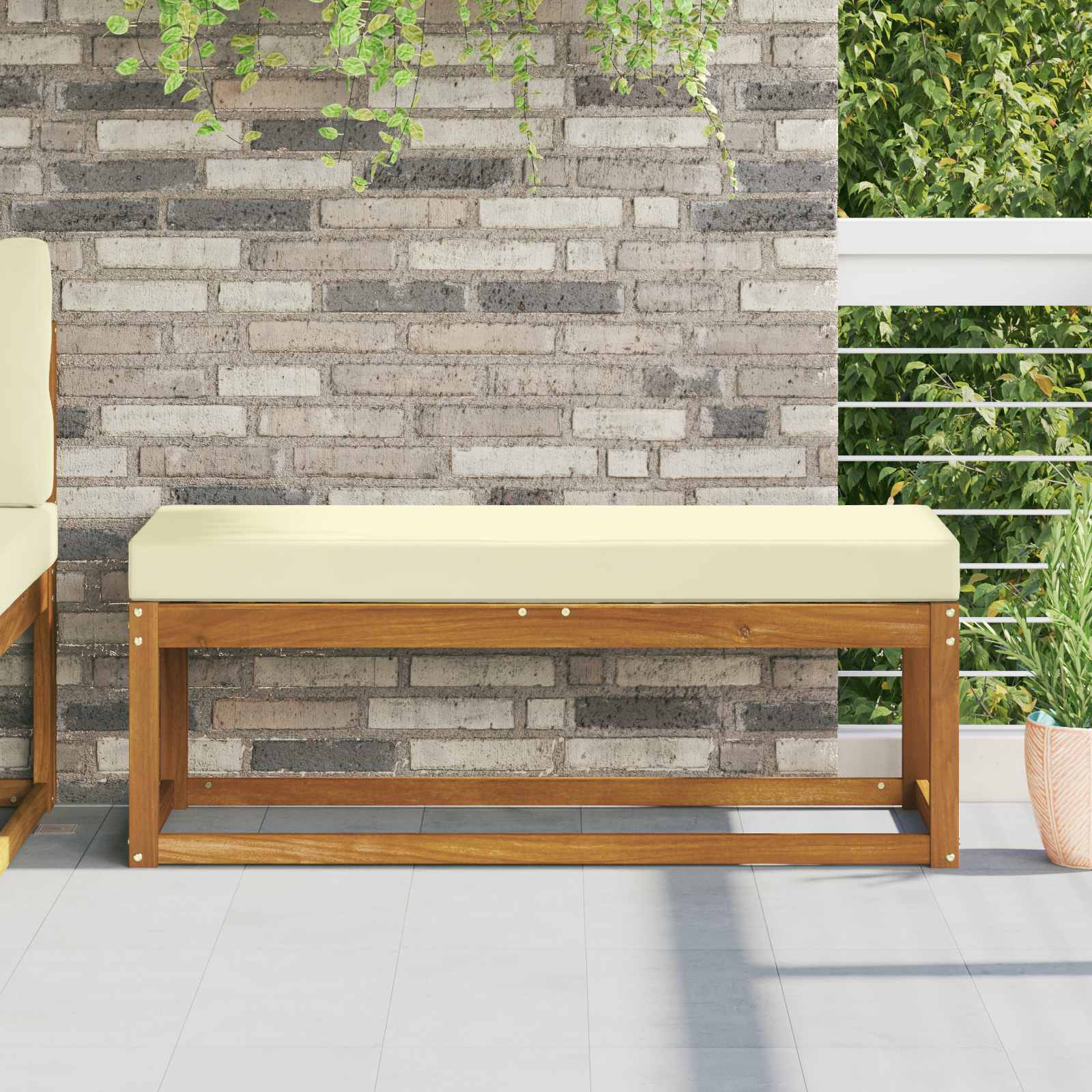 Buiten Zitkussen Crème 115 x 40 x 8 cm 100% Polyester is nu te koop bij PeponiXL, paradijselijk wonen!