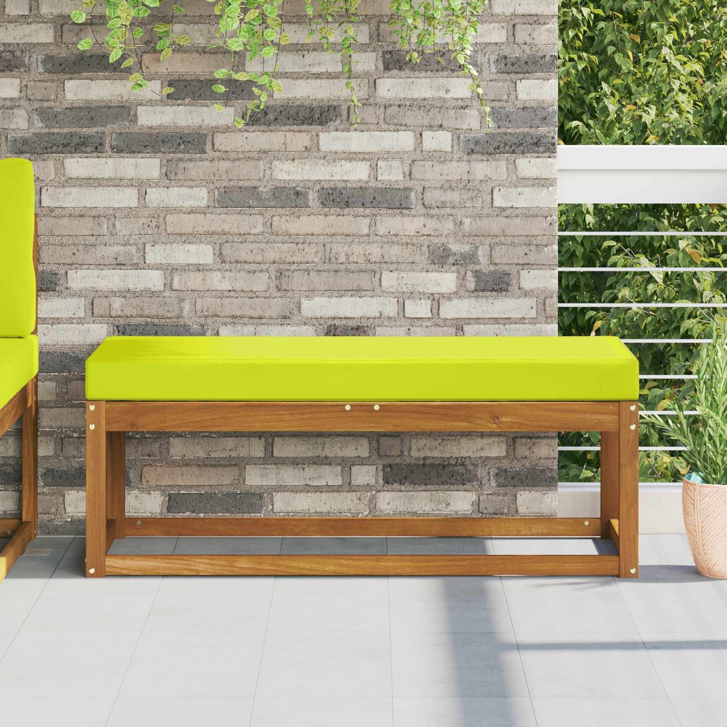 Buiten Zitkussen Groen 111,5 x 40 x 8 cm 100% Polyester is nu te koop bij PeponiXL, paradijselijk wonen!