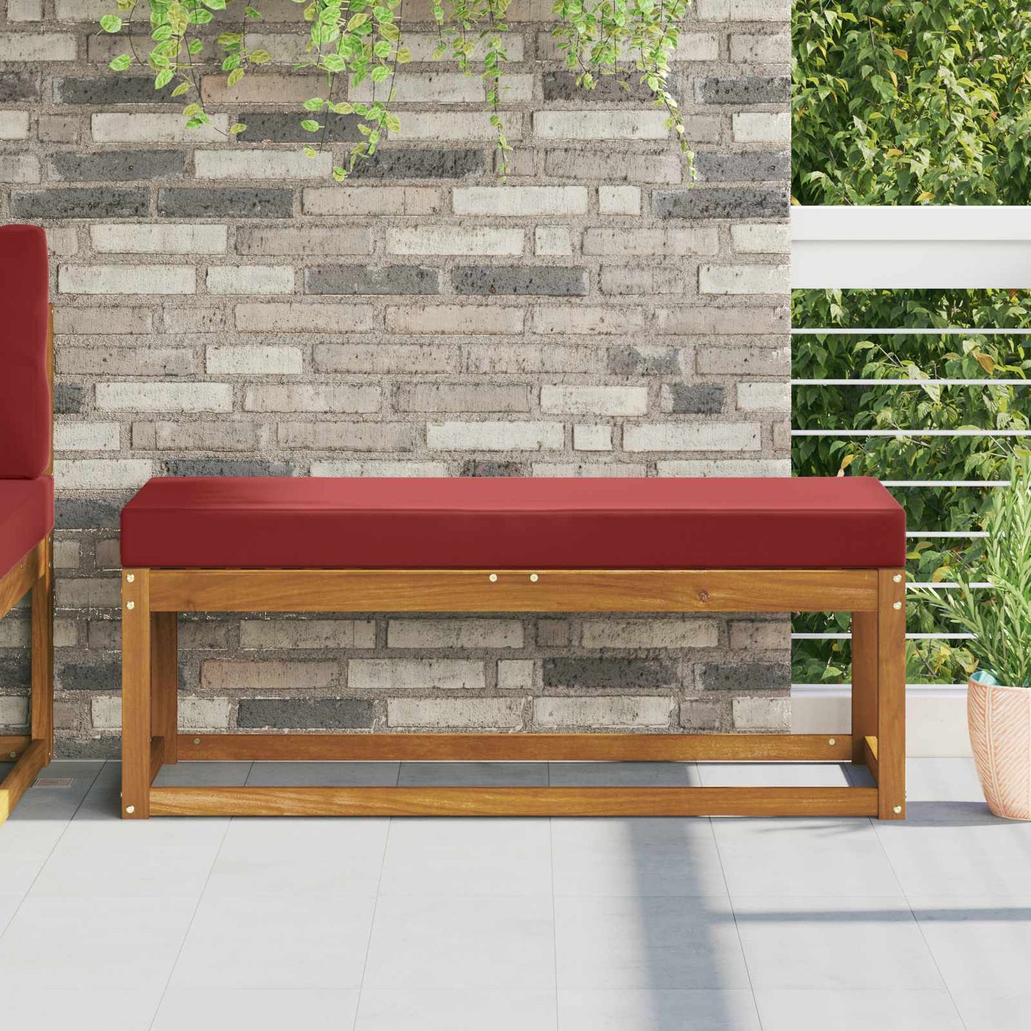 Buiten Zitkussen Wijnrood 111,5 x 40 x 8 cm 100% Polyester is nu te koop bij PeponiXL, paradijselijk wonen!