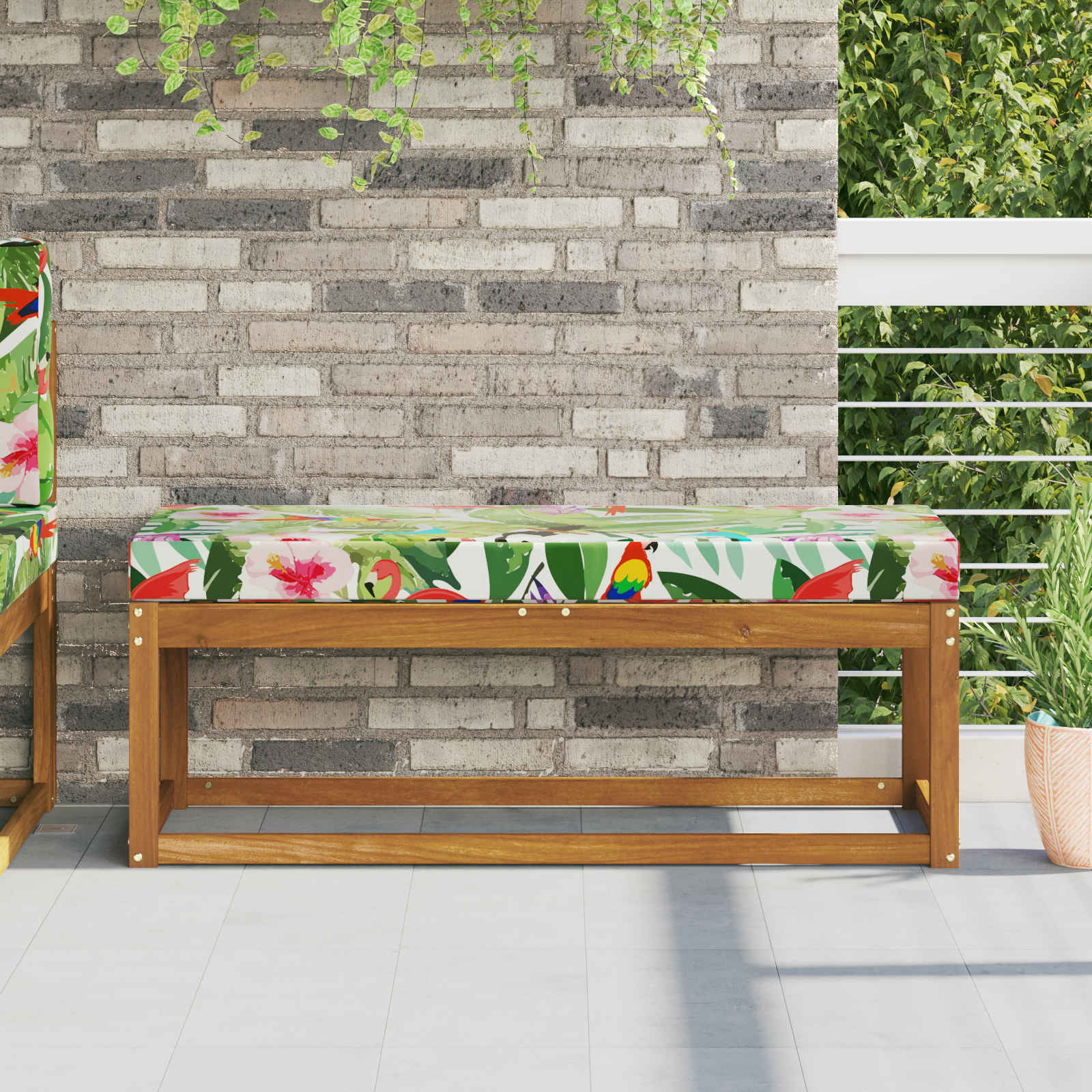 Buiten Zitkussen kleurrijk 111,5 x 40 x 8 cm 100% Polyester is nu te koop bij PeponiXL, paradijselijk wonen!