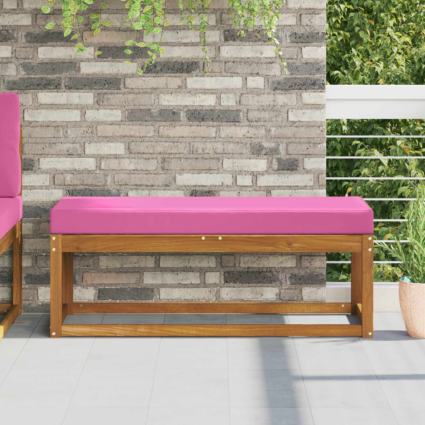 Buiten Zitkussen Roze 111,5 x 40 x 8 cm 100% Polyester is nu te koop bij PeponiXL, paradijselijk wonen!