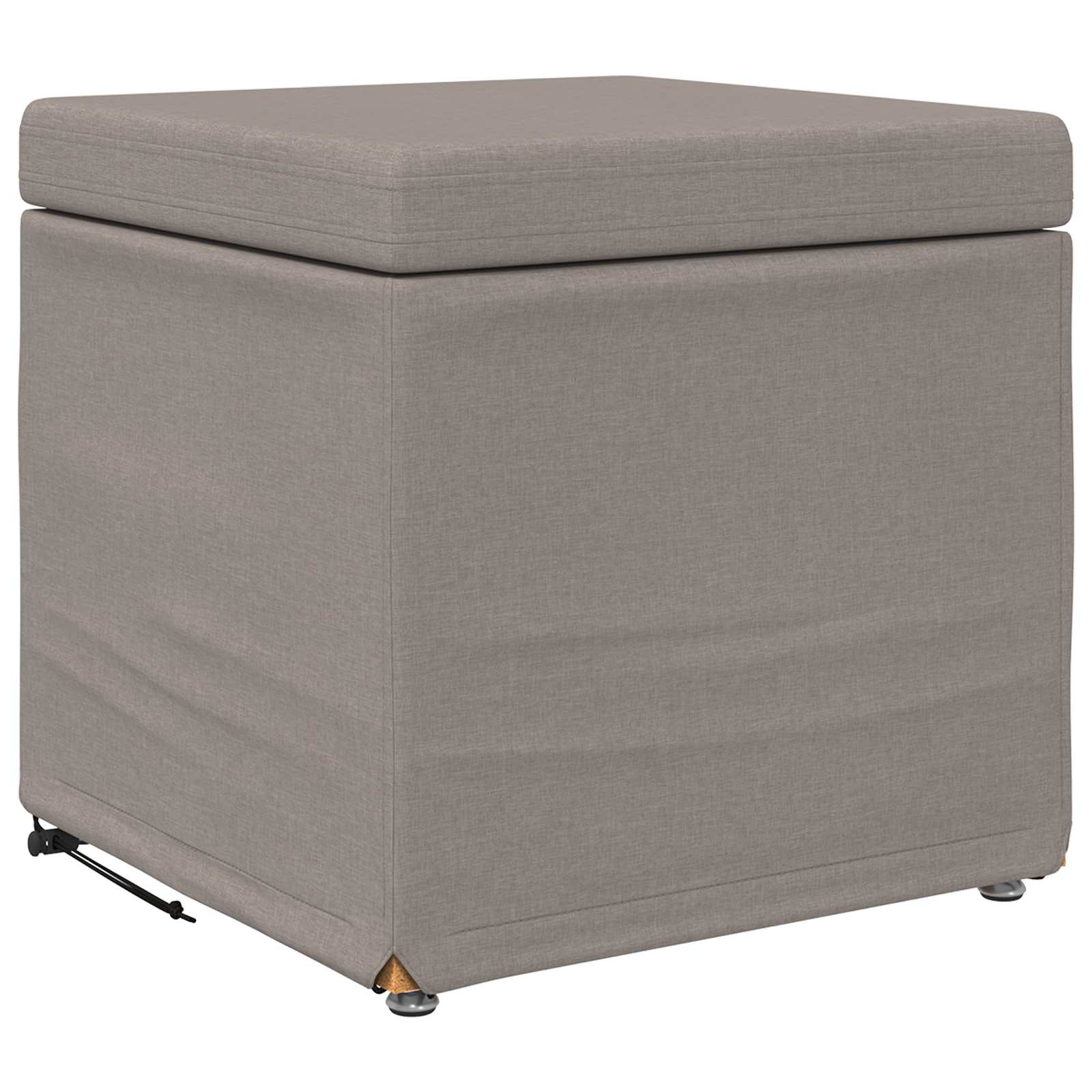 Kruk Taupe 41 x 41 x 40 cm Stof en Geëngineerd Hout is nu te koop bij PeponiXL, paradijselijk wonen!
