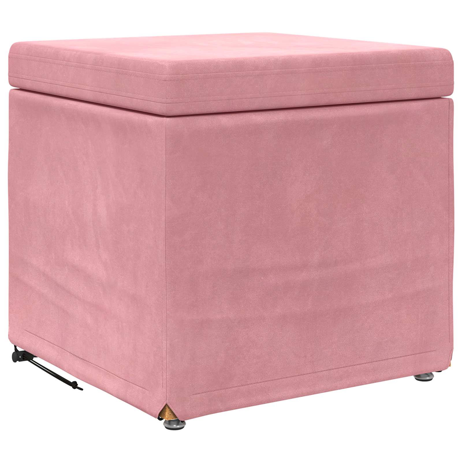 Kruk Roze 41 x 41 x 40 cm Velvet en Gefabriceerd Hout is nu te koop bij PeponiXL, paradijselijk wonen!