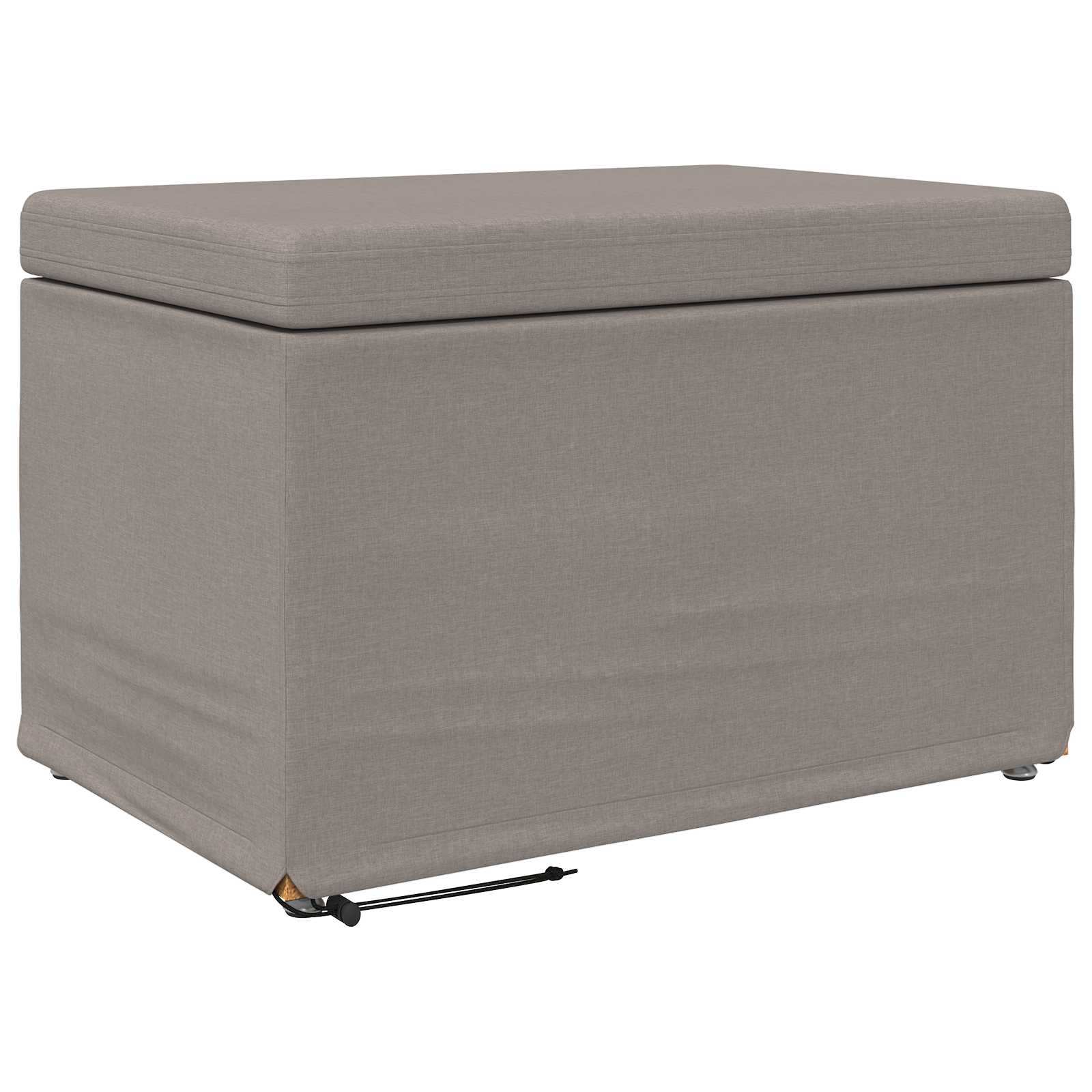 Kruk Taupe 61 x 41 x 40 cm Stof en Geëngineerd Hout is nu te koop bij PeponiXL, paradijselijk wonen!
