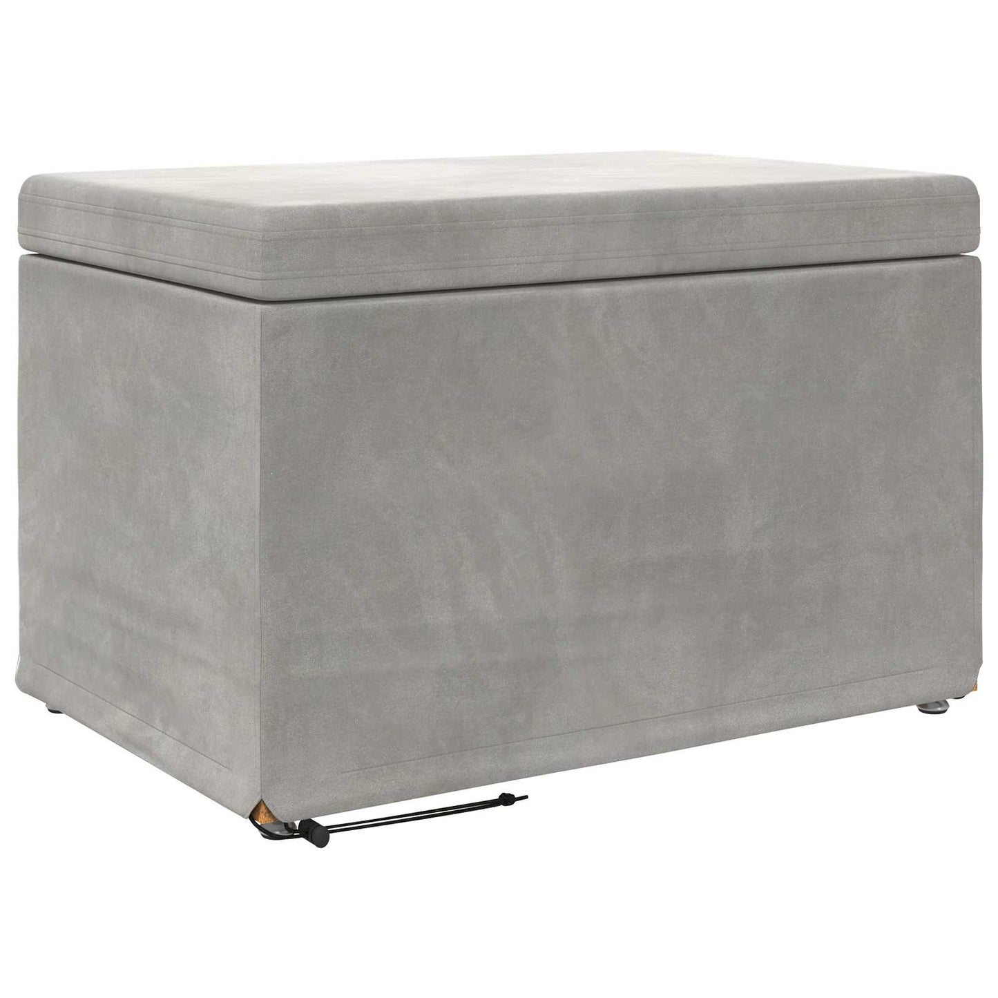 Kruk Lichtgrijs 61 x 41 x 40 cm Velvet en Gefabriceerd Hout is nu te koop bij PeponiXL, paradijselijk wonen!
