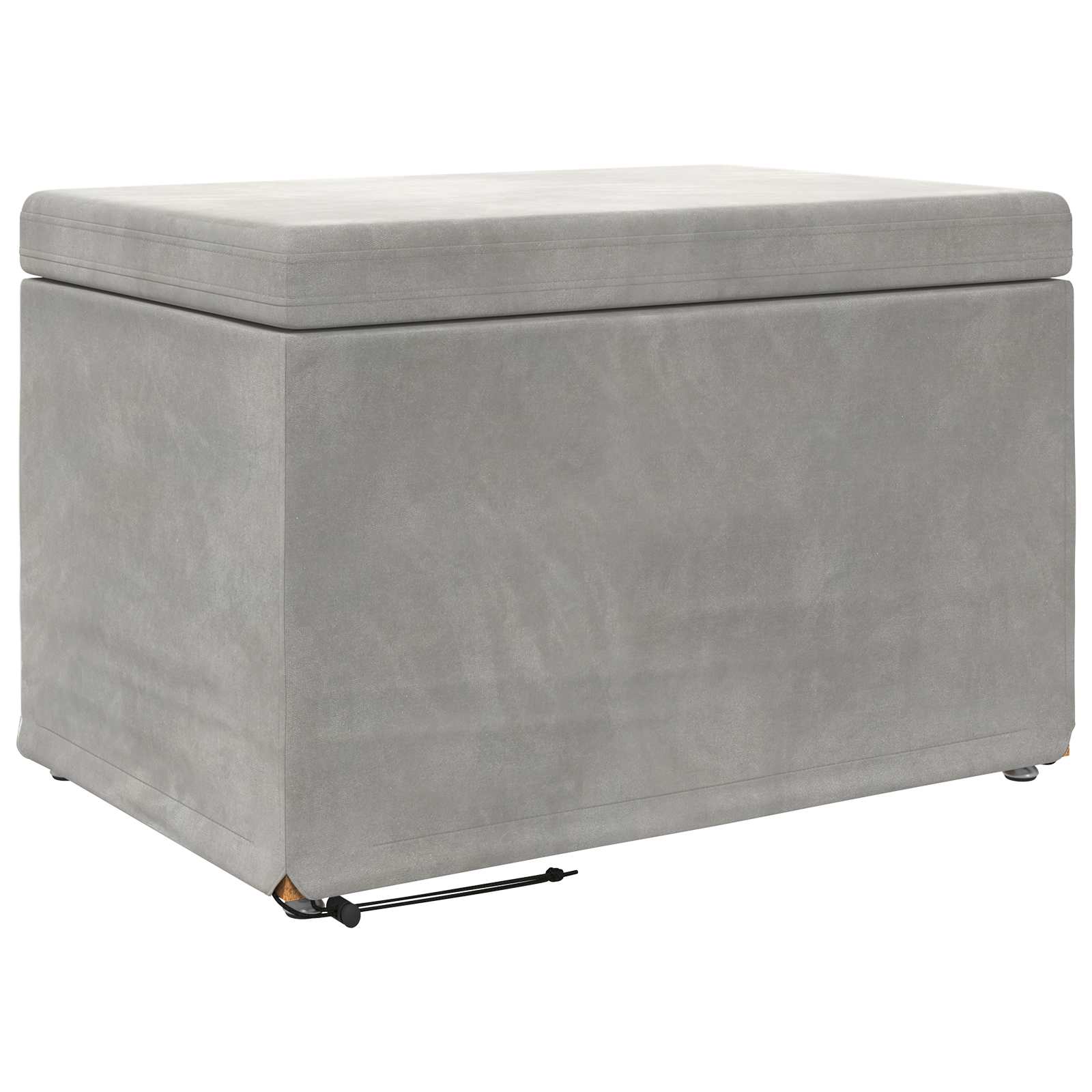 Kruk Lichtgrijs 61 x 41 x 40 cm Velvet en Gefabriceerd Hout is nu te koop bij PeponiXL, paradijselijk wonen!