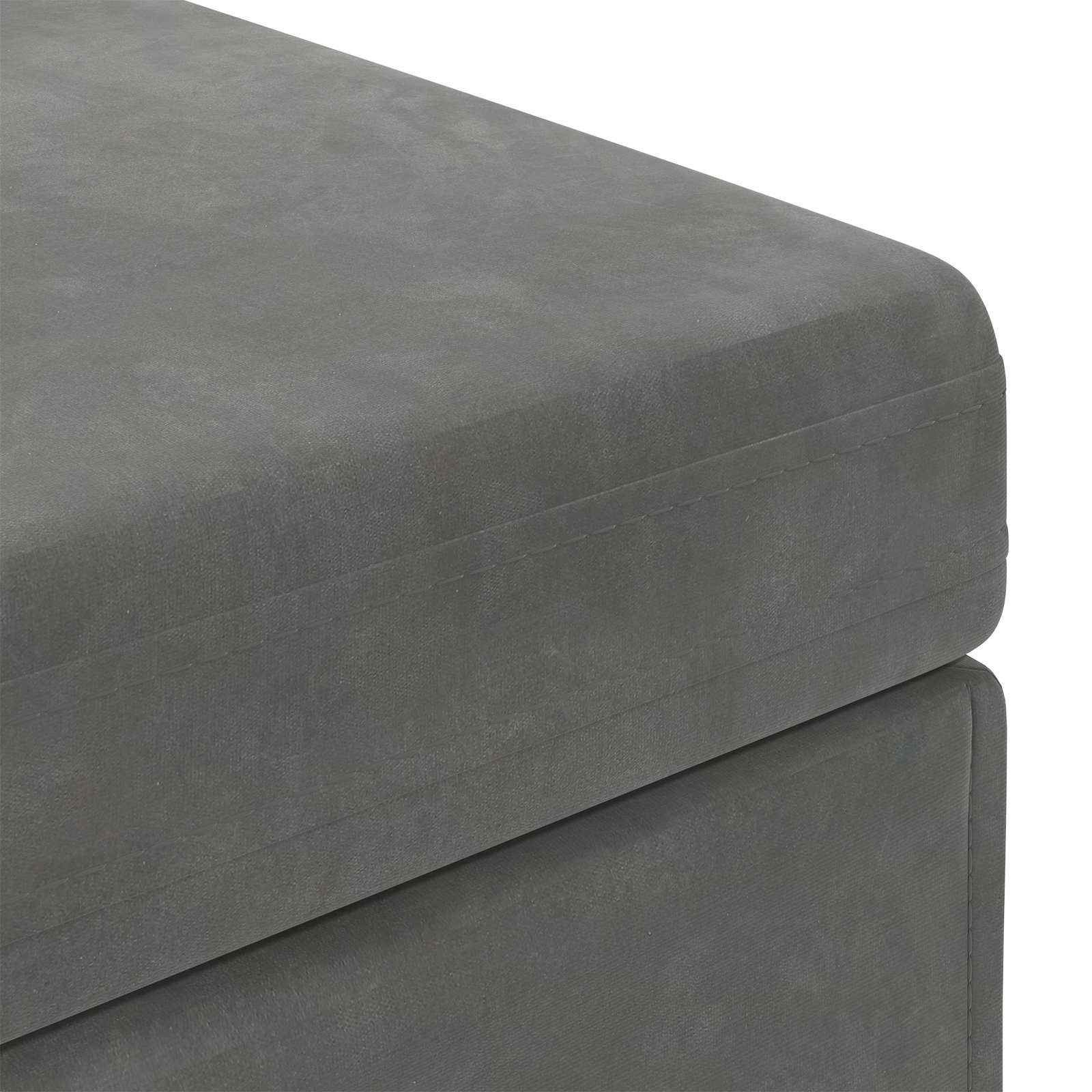 Kruk Donkergrijs 61 x 41 x 40 cm Velvet en Gefabriceerd Hout is nu te koop bij PeponiXL, paradijselijk wonen!