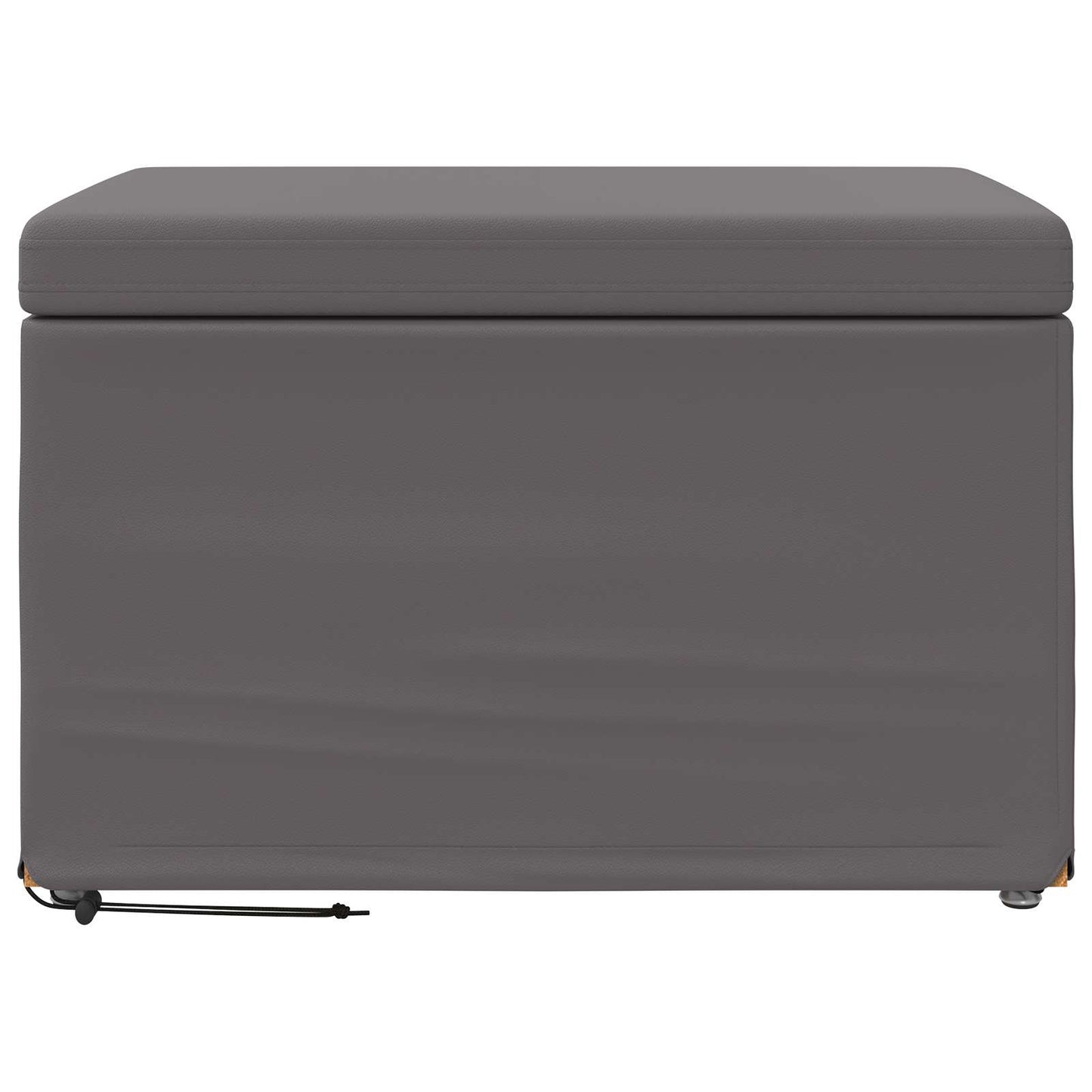 Kruk Grijs 61 x 41 x 40 cm Nepleer en Gefabriceerd Hout is nu te koop bij PeponiXL, paradijselijk wonen!