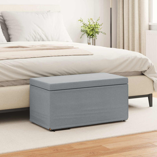 Kruk Lichtgrijs 81 x 41 x 40 cm Stof en Geëngineerd Hout is nu te koop bij PeponiXL, paradijselijk wonen!