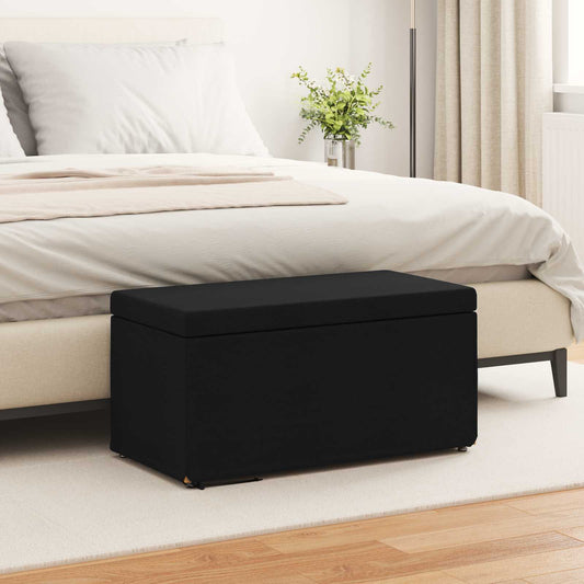 Kruk Zwart 81 x 41 x 40 cm Stof en Geëngineerd Hout is nu te koop bij PeponiXL, paradijselijk wonen!