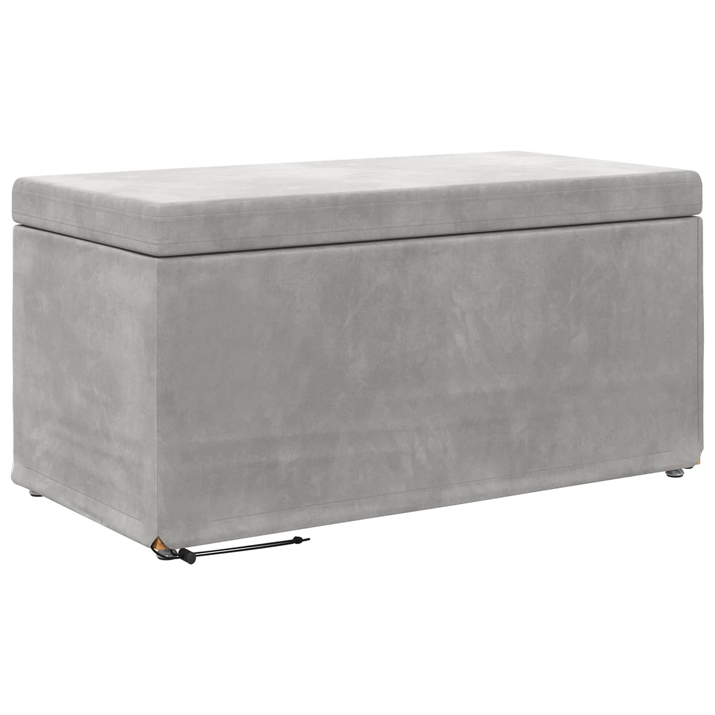 Kruk Lichtgrijs 81 x 41 x 40 cm Velvet en Gefabriceerd Hout is nu te koop bij PeponiXL, paradijselijk wonen!