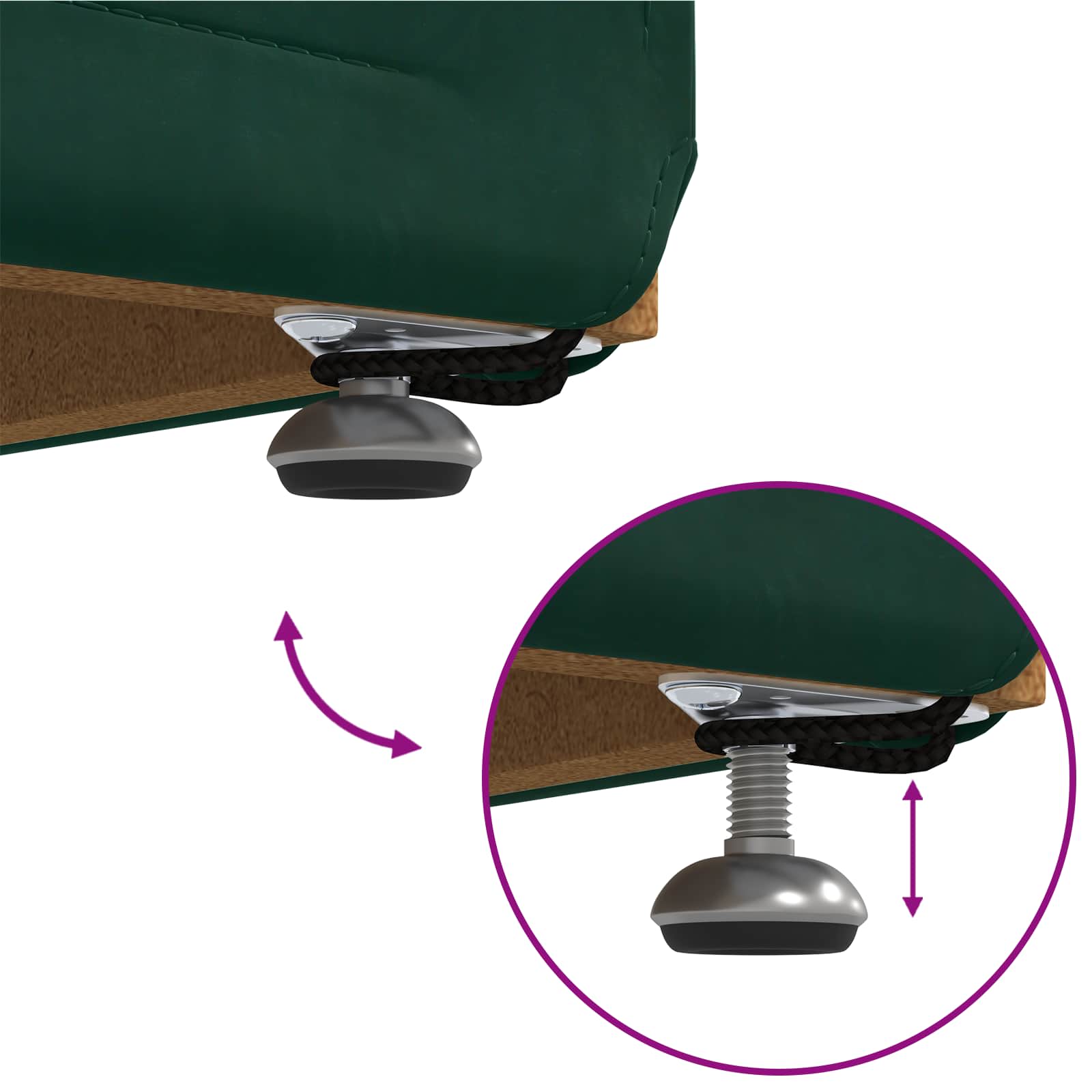 Kruk Donkergroen 81 x 41 x 40 cm Velvet en Gefabriceerd Hout is nu te koop bij PeponiXL, paradijselijk wonen!