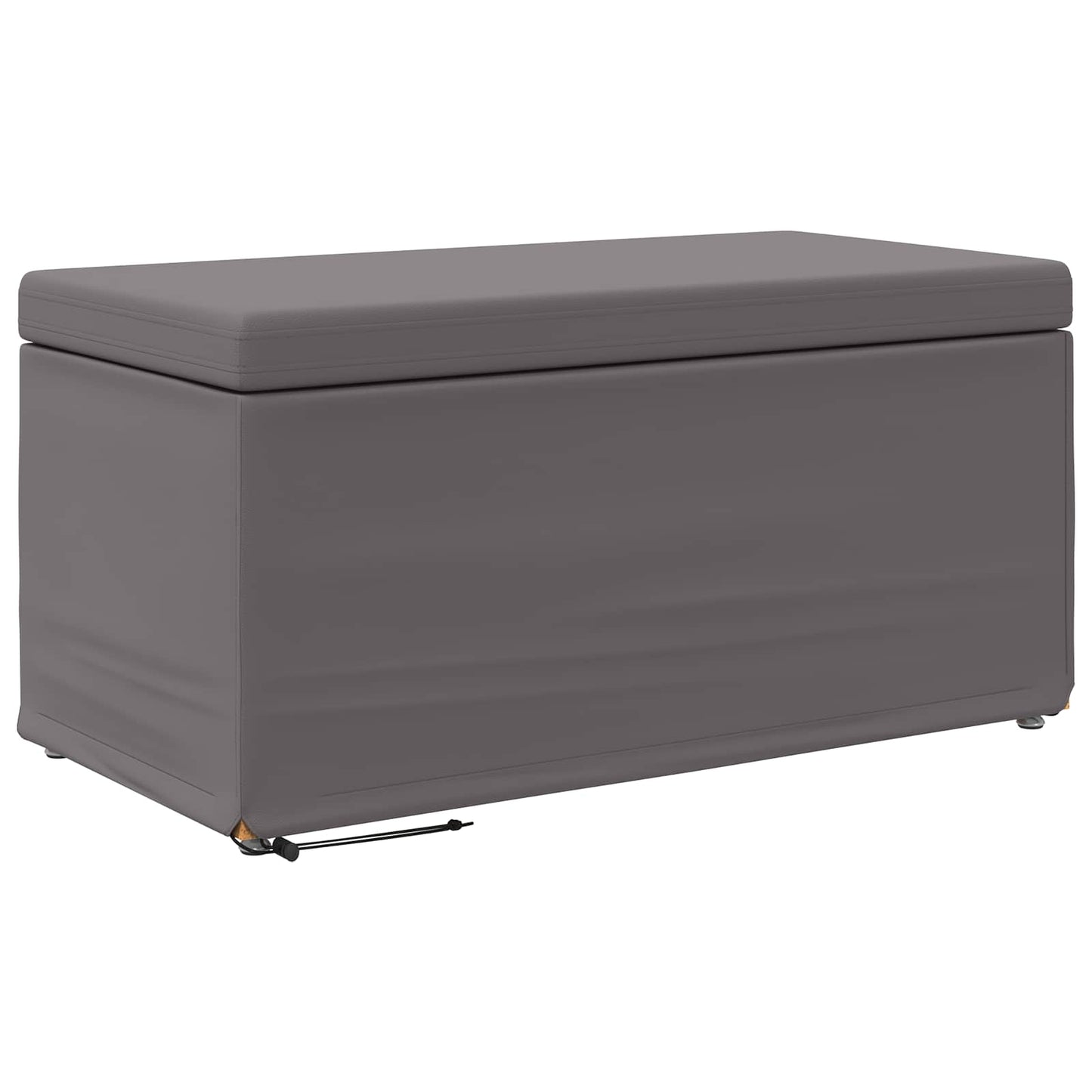 Kruk Grijs 81 x 41 x 40 cm Nepleer en Gefabriceerd Hout is nu te koop bij PeponiXL, paradijselijk wonen!