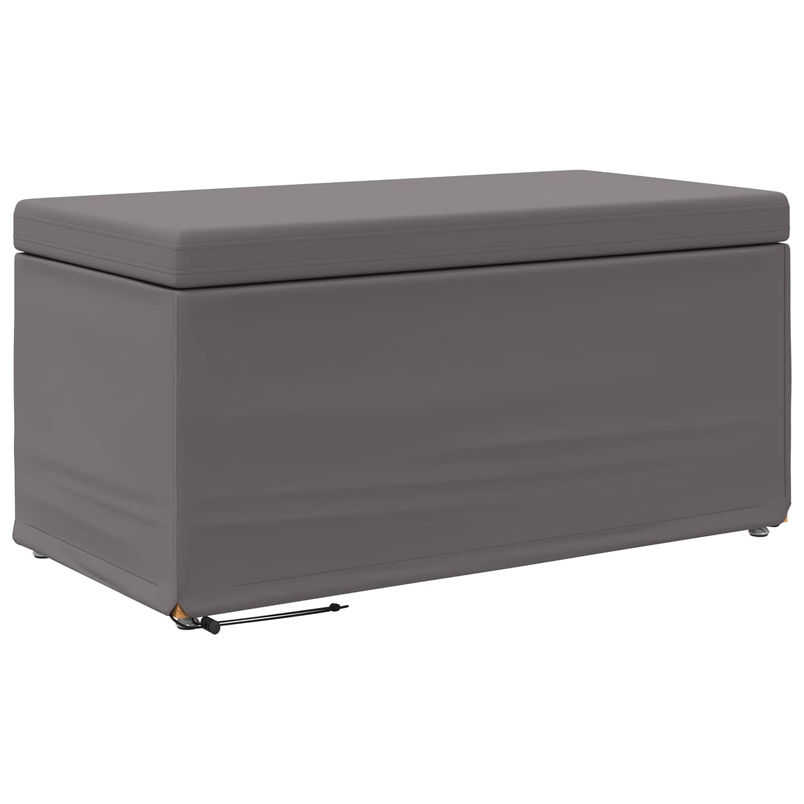 Kruk Grijs 81 x 41 x 40 cm Nepleer en Gefabriceerd Hout is nu te koop bij PeponiXL, paradijselijk wonen!