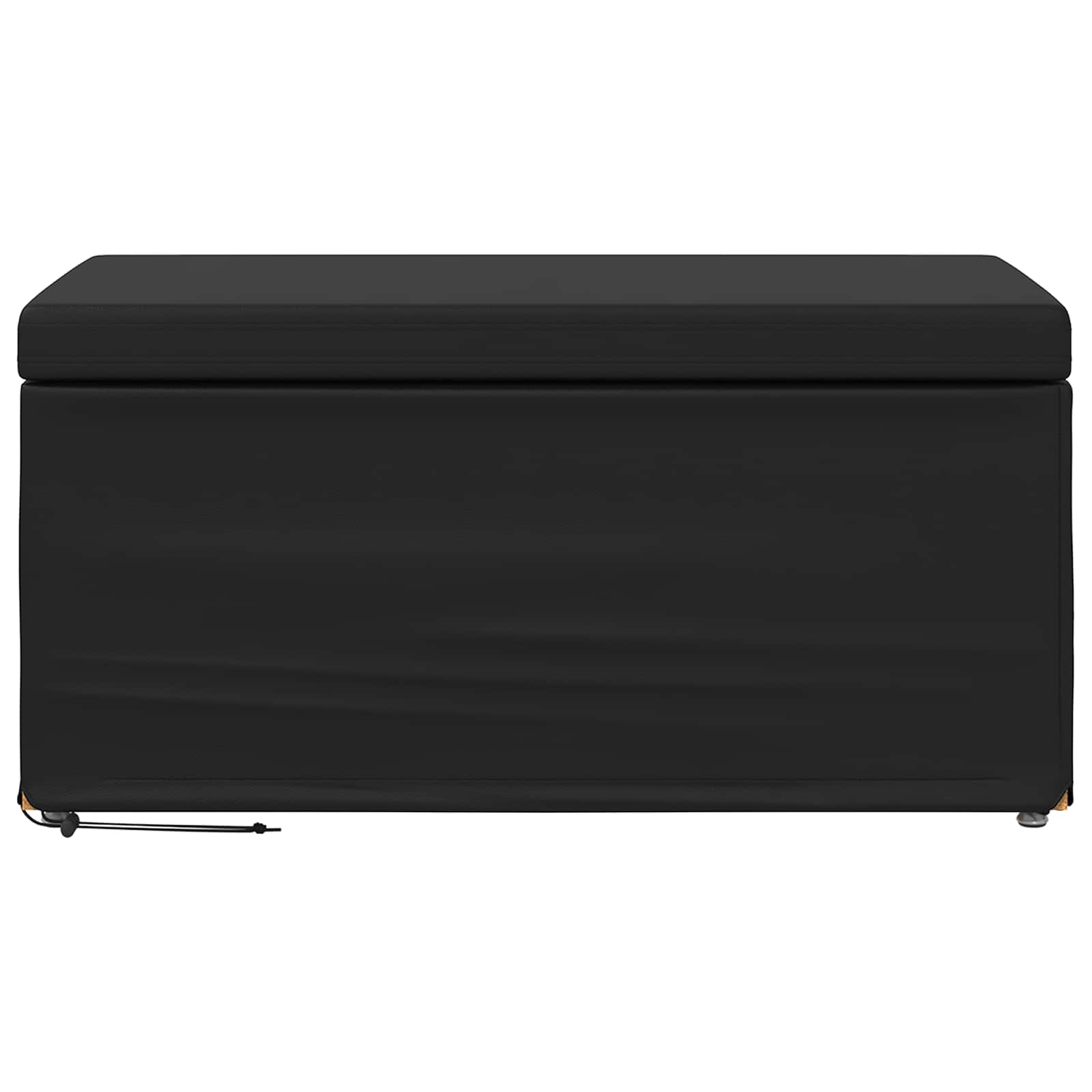 Kruk Zwart 81 x 41 x 40 cm Nepleer en Gefabriceerd Hout is nu te koop bij PeponiXL, paradijselijk wonen!