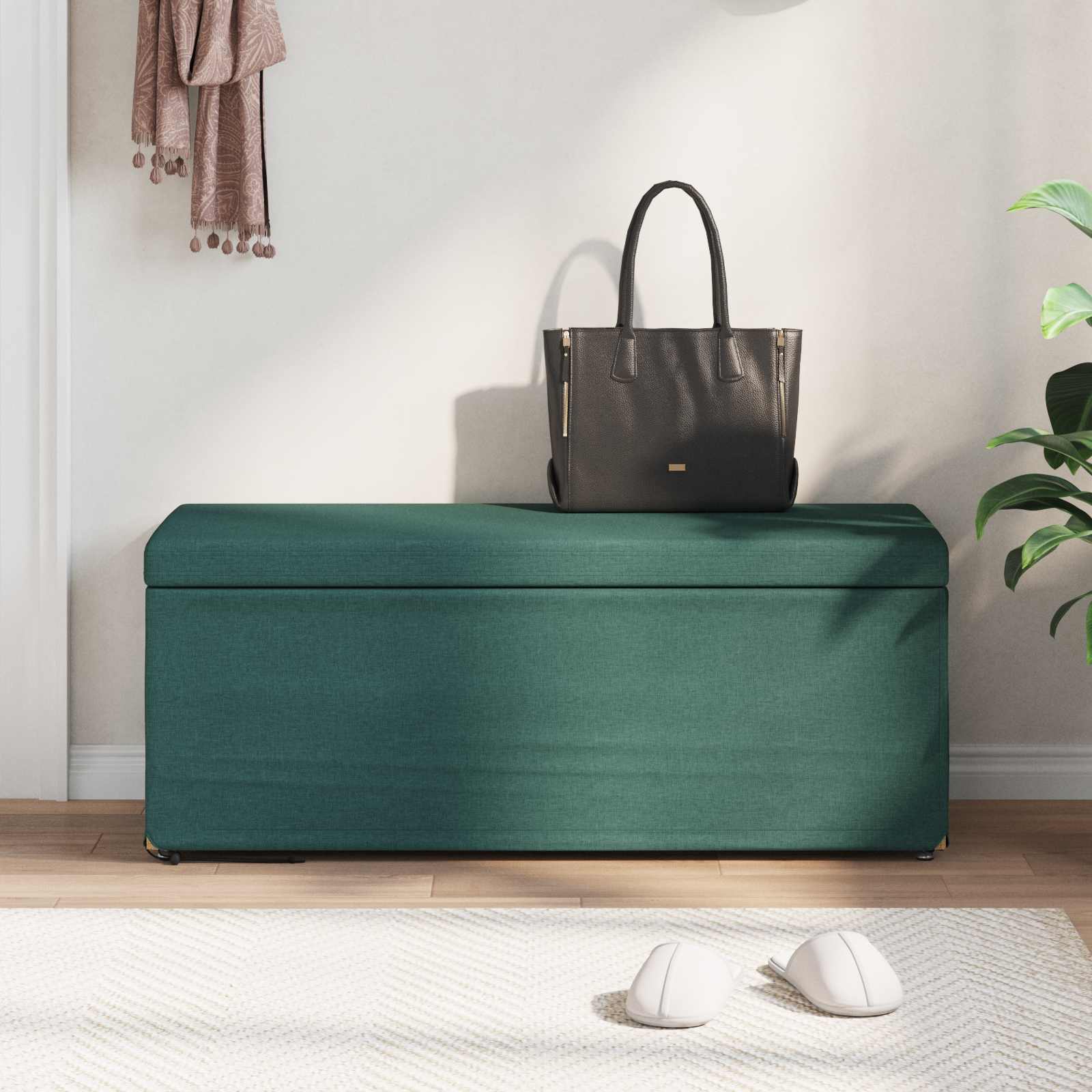 Kruk Donkergroen 101 x 41 x 40 cm Stof en Geëngineerd Hout is nu te koop bij PeponiXL, paradijselijk wonen!