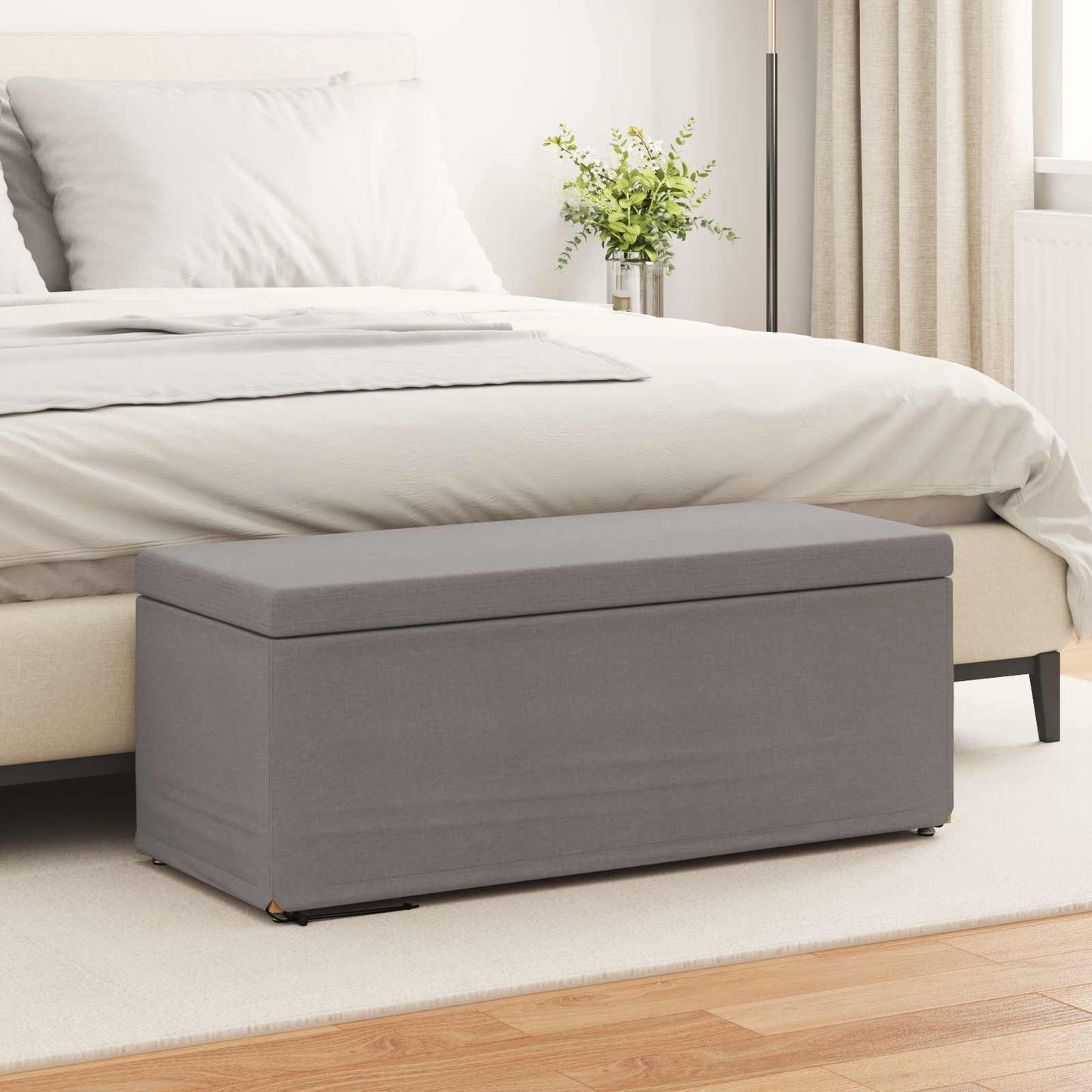 Kruk Taupe 101 x 41 x 40 cm Stof en Geëngineerd Hout is nu te koop bij PeponiXL, paradijselijk wonen!