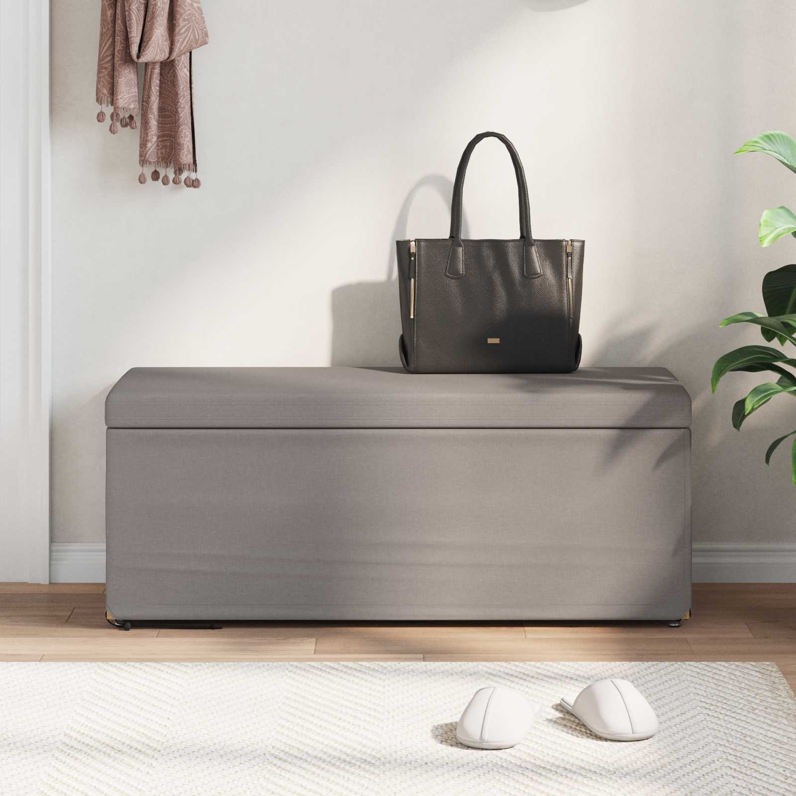Kruk Taupe 101 x 41 x 40 cm Stof en Geëngineerd Hout is nu te koop bij PeponiXL, paradijselijk wonen!