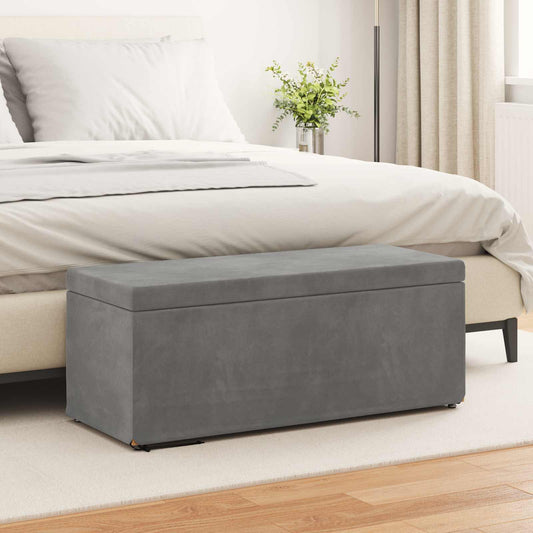 Kruk Donkergrijs 101 x 41 x 40 cm Velvet en Gefabriceerd Hout is nu te koop bij PeponiXL, paradijselijk wonen!