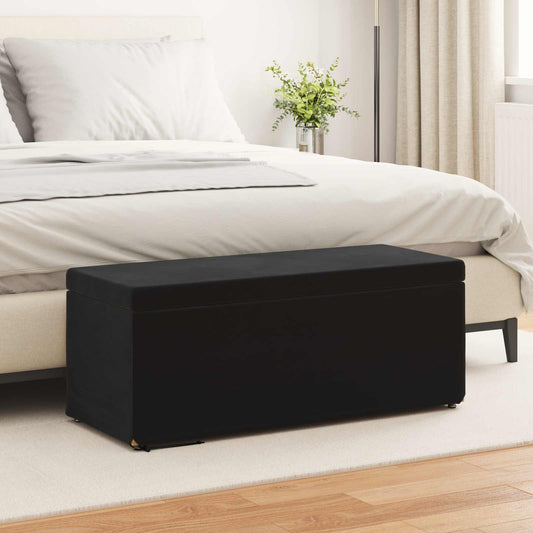 Kruk Zwart 101 x 41 x 40 cm Velvet en Gefabriceerd Hout is nu te koop bij PeponiXL, paradijselijk wonen!