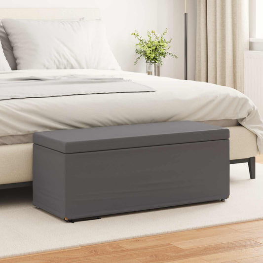 Kruk Grijs 101 x 41 x 40 cm Nepleer en Gefabriceerd Hout is nu te koop bij PeponiXL, paradijselijk wonen!