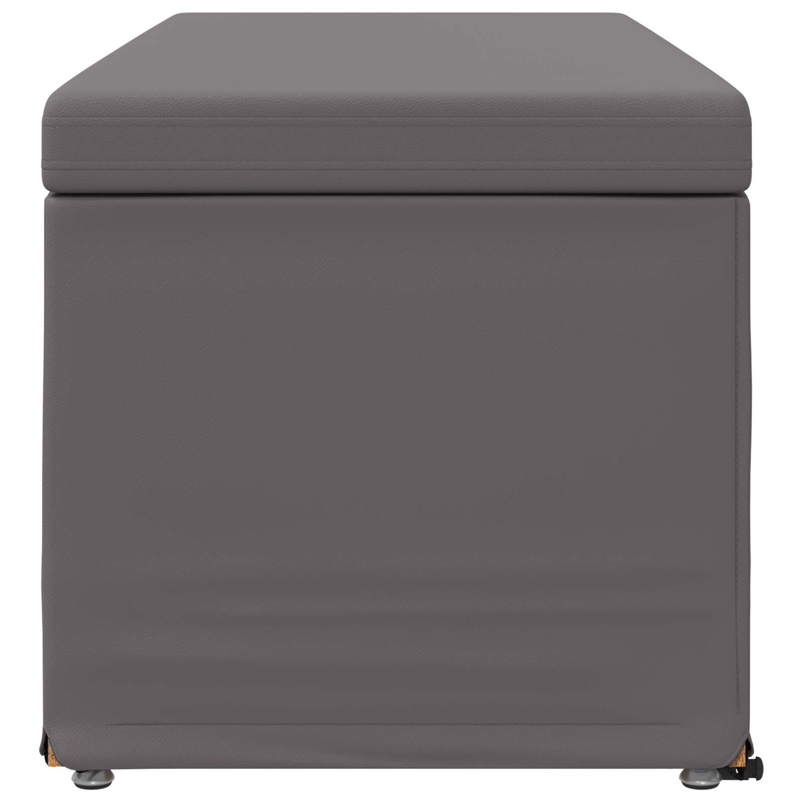 Kruk Grijs 101 x 41 x 40 cm Nepleer en Gefabriceerd Hout is nu te koop bij PeponiXL, paradijselijk wonen!