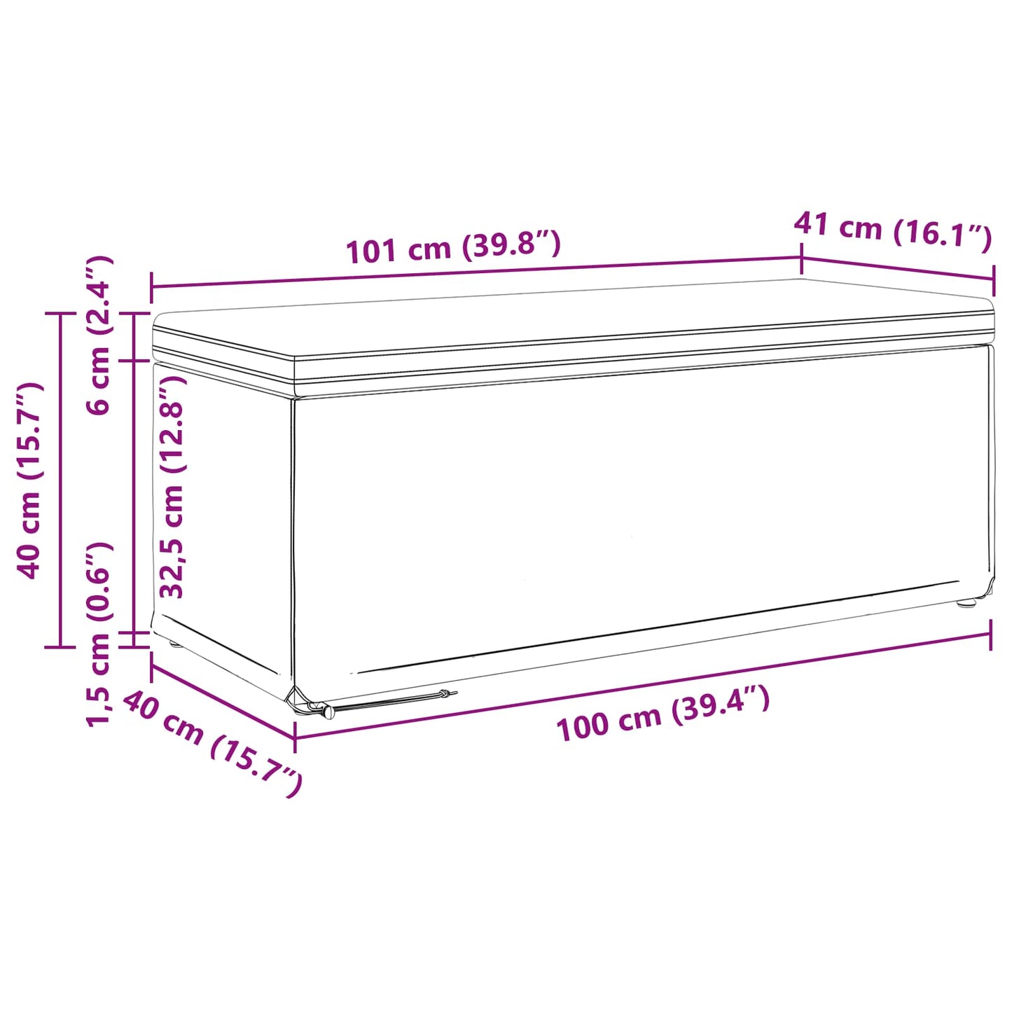 Kruk Grijs 101 x 41 x 40 cm Nepleer en Gefabriceerd Hout is nu te koop bij PeponiXL, paradijselijk wonen!
