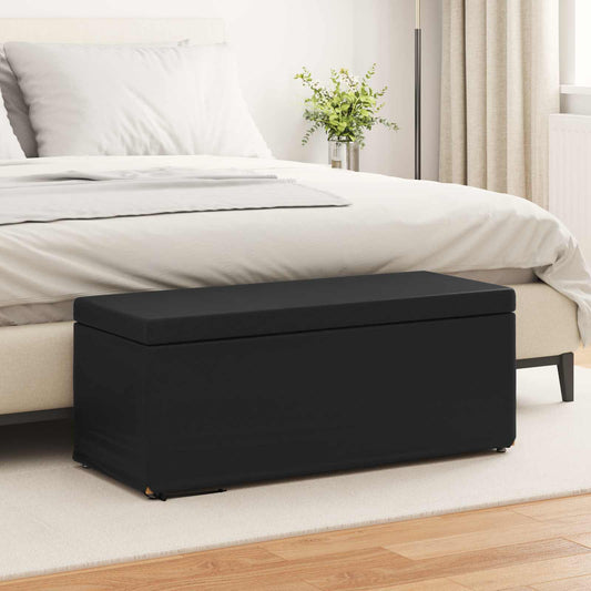 Kruk Zwart 101 x 41 x 40 cm Nepleer en Gefabriceerd Hout is nu te koop bij PeponiXL, paradijselijk wonen!