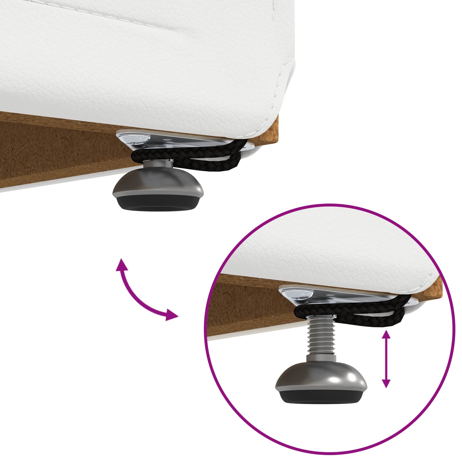 Kruk Wit 101 x 41 x 40 cm Nepleer en Gefabriceerd Hout is nu te koop bij PeponiXL, paradijselijk wonen!