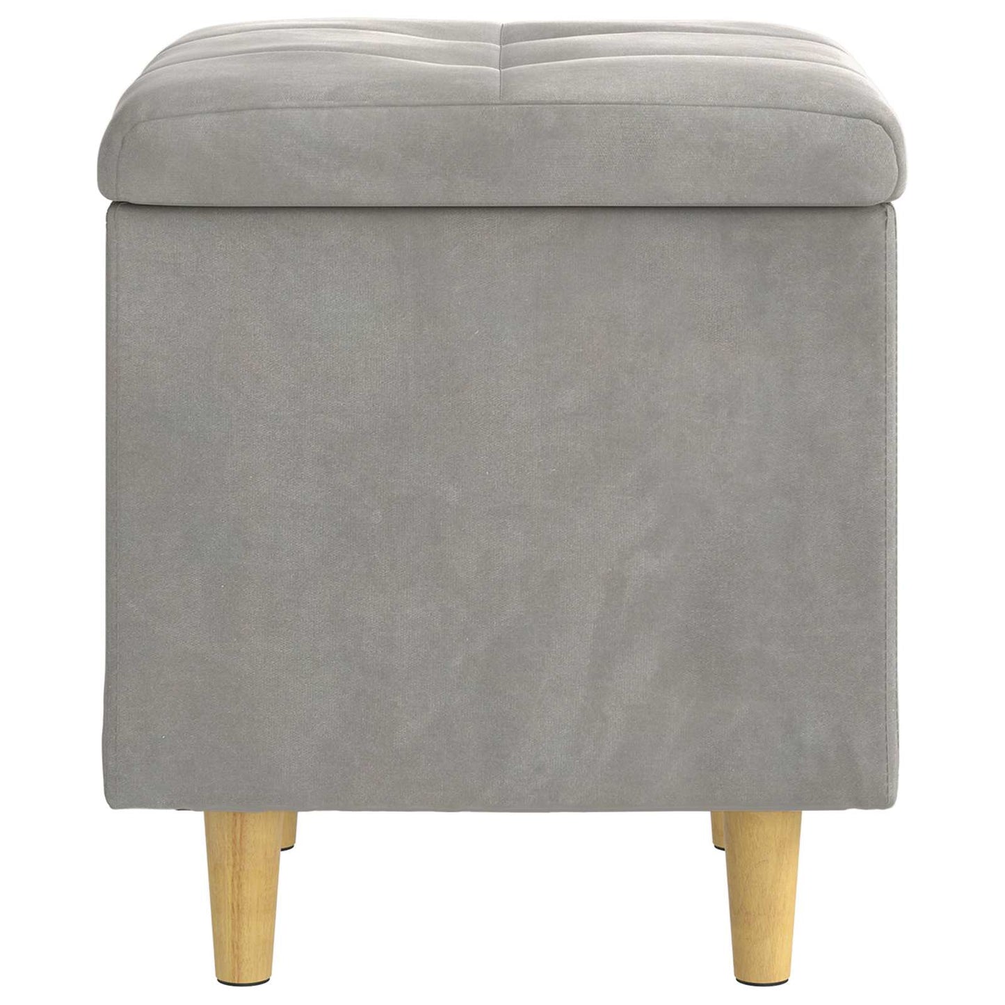 Opslagottoman met kussen Lichtgrijs 40 x 40 x 45 cm Fluweel is nu te koop bij PeponiXL, paradijselijk wonen!