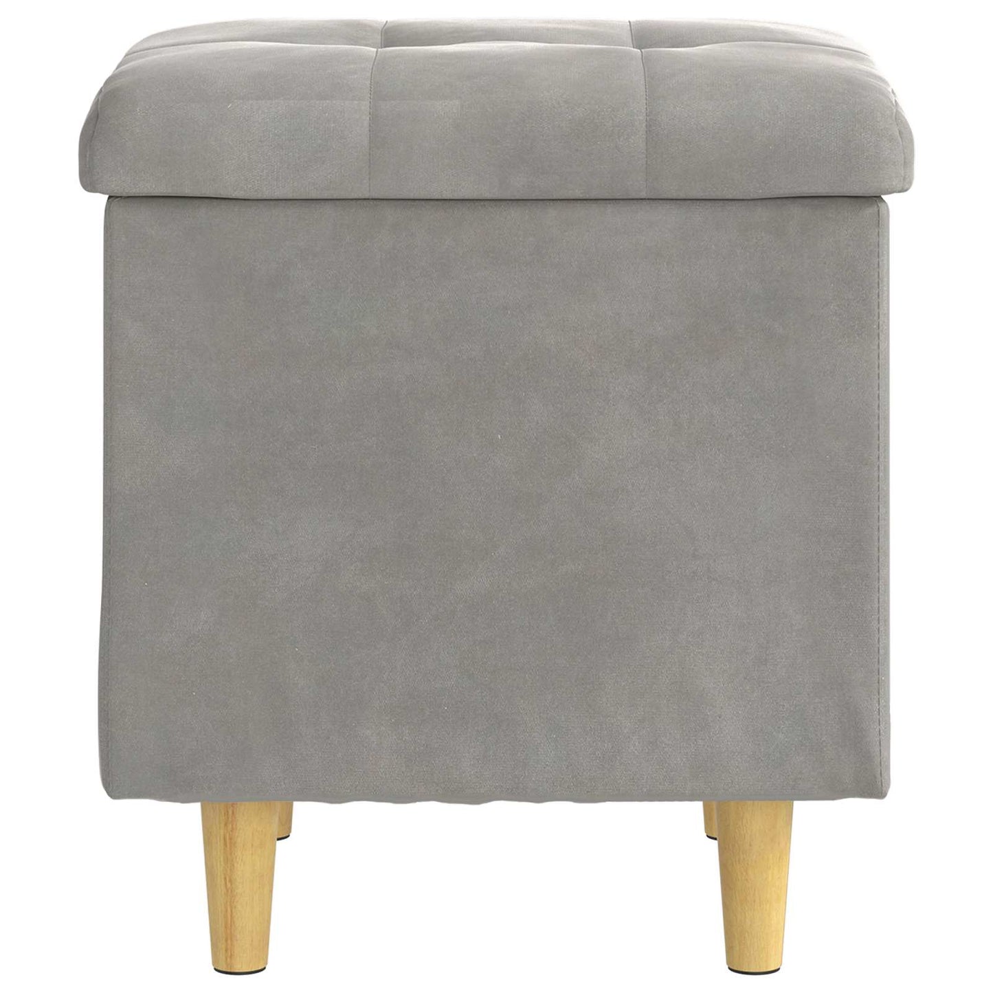 Opslagottoman met kussen Lichtgrijs 40 x 40 x 45 cm Fluweel is nu te koop bij PeponiXL, paradijselijk wonen!