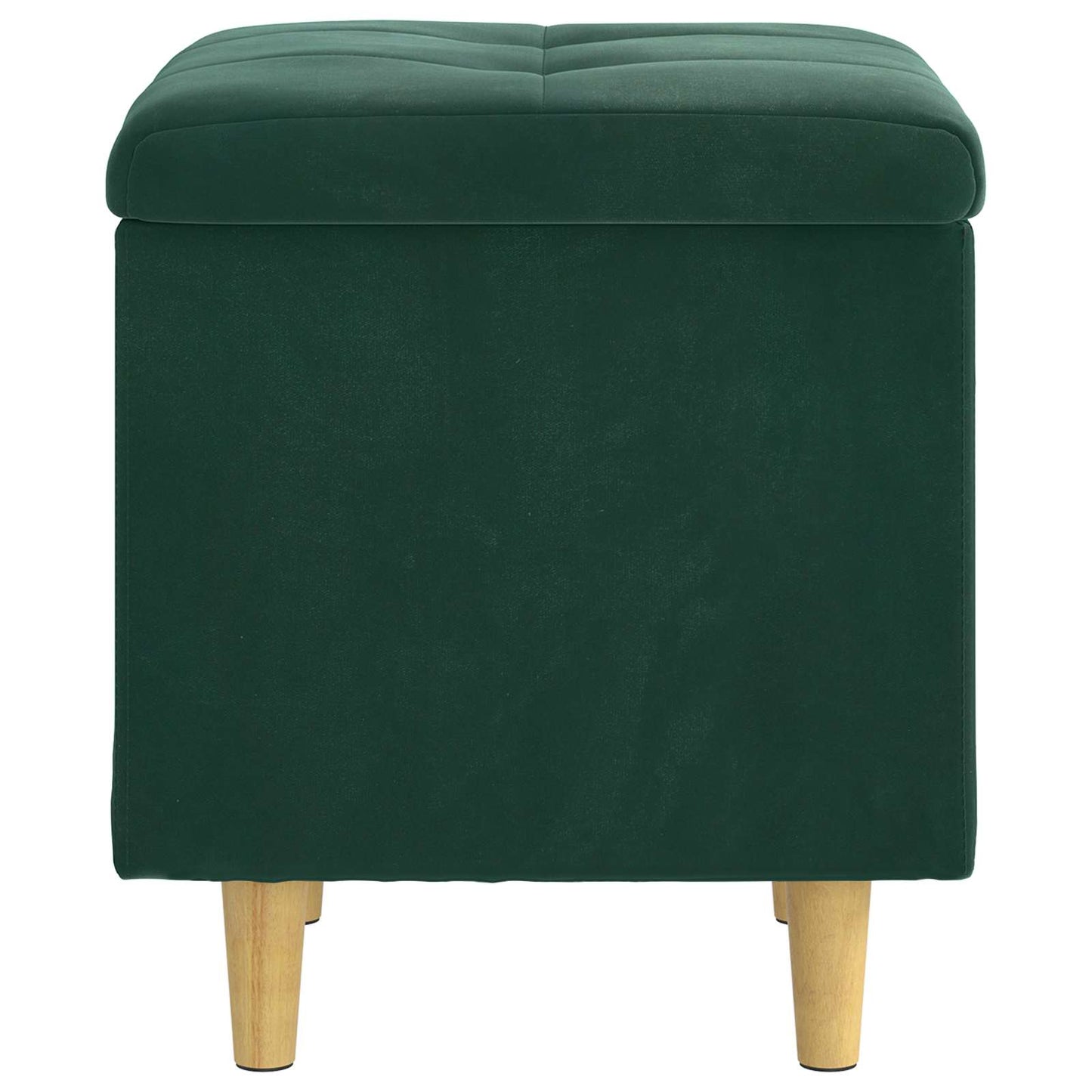 Opslagottoman met kussen Donkergroen 40 x 40 x 45 cm Fluweel is nu te koop bij PeponiXL, paradijselijk wonen!