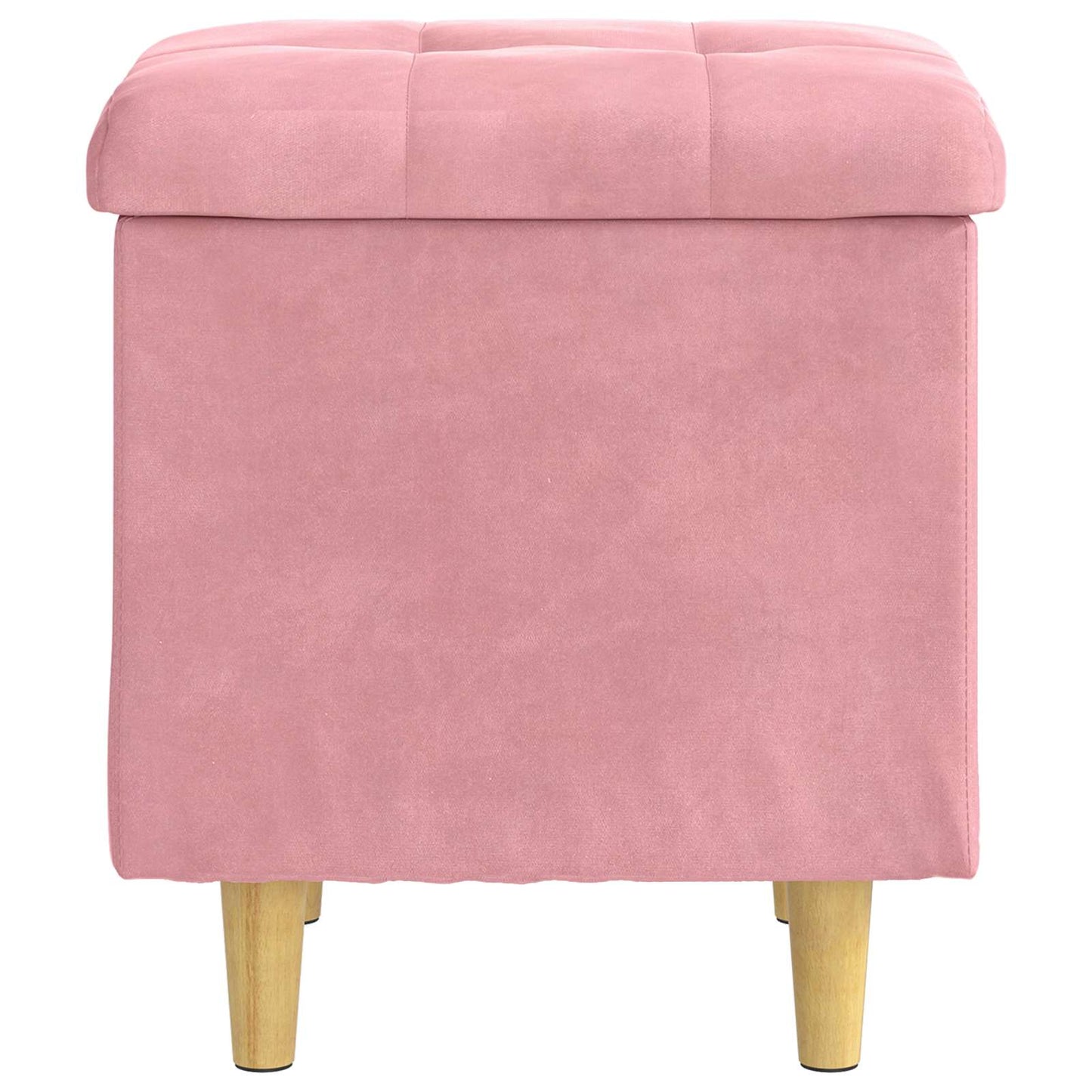 Opslagottoman met kussen Roze 40 x 40 x 45 cm Fluweel is nu te koop bij PeponiXL, paradijselijk wonen!