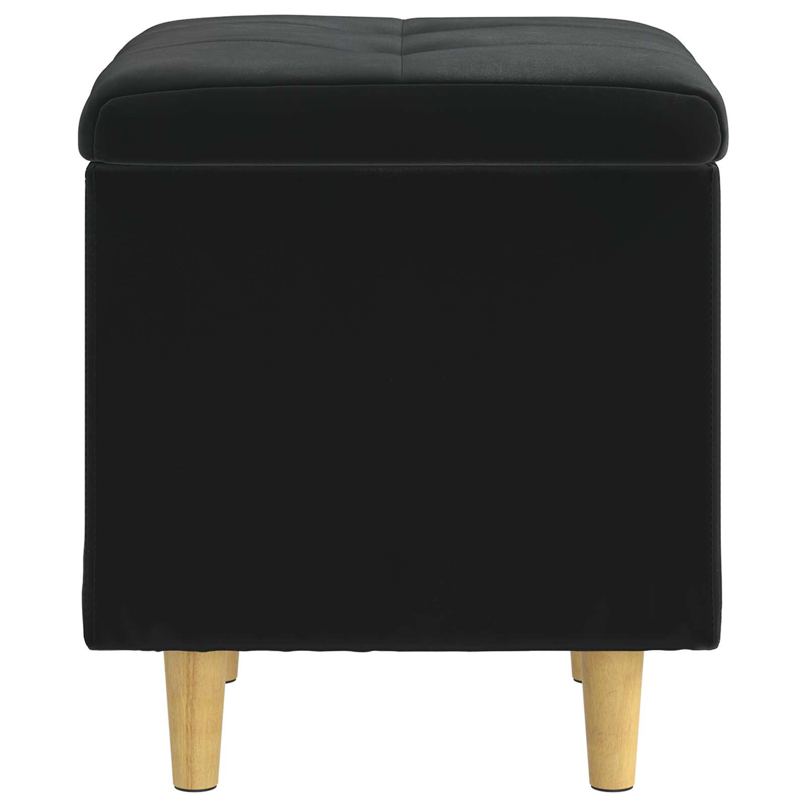 Opslagottoman met kussen Zwart 40 x 40 x 45 cm Fluweel is nu te koop bij PeponiXL, paradijselijk wonen!