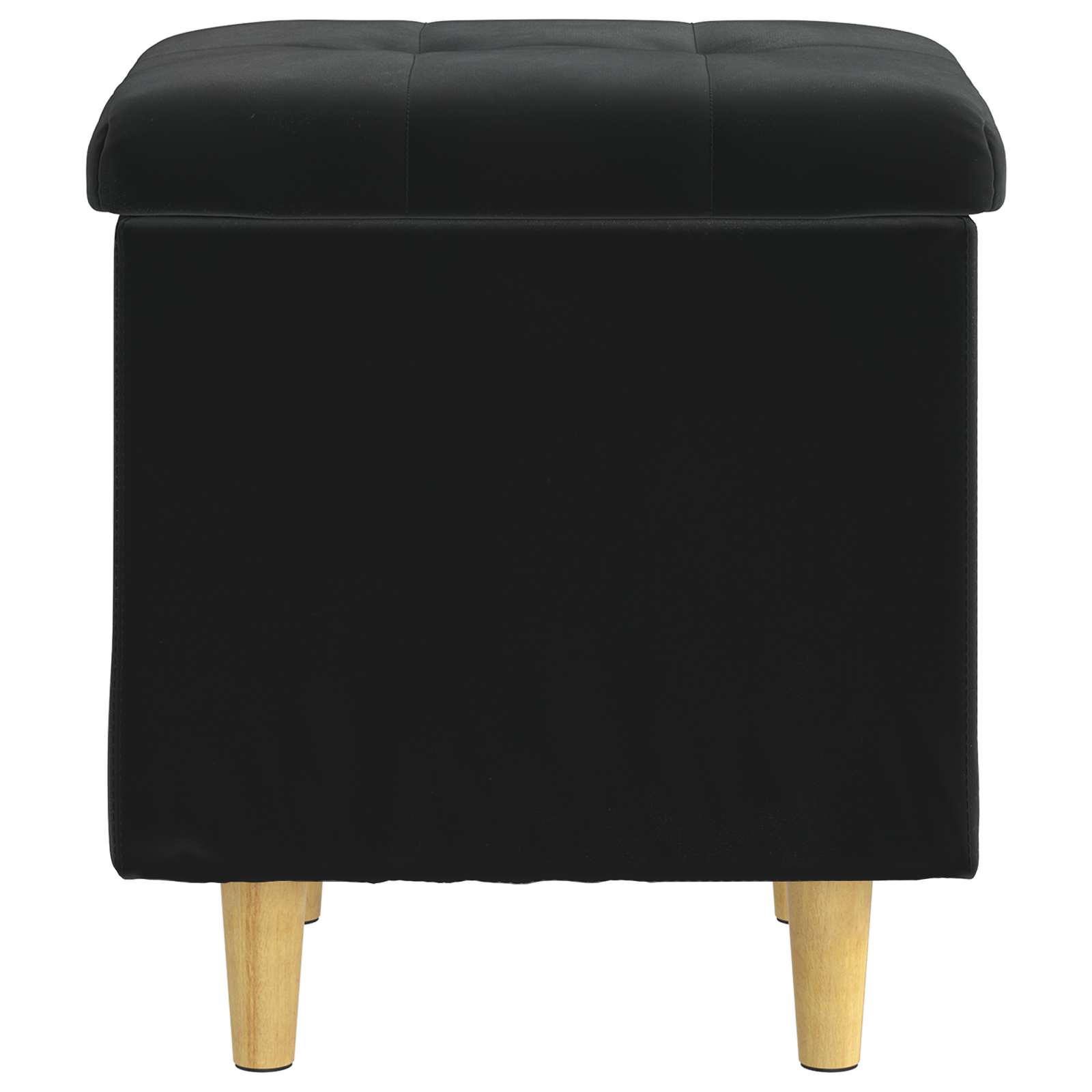 Opslagottoman met kussen Zwart 40 x 40 x 45 cm Fluweel is nu te koop bij PeponiXL, paradijselijk wonen!