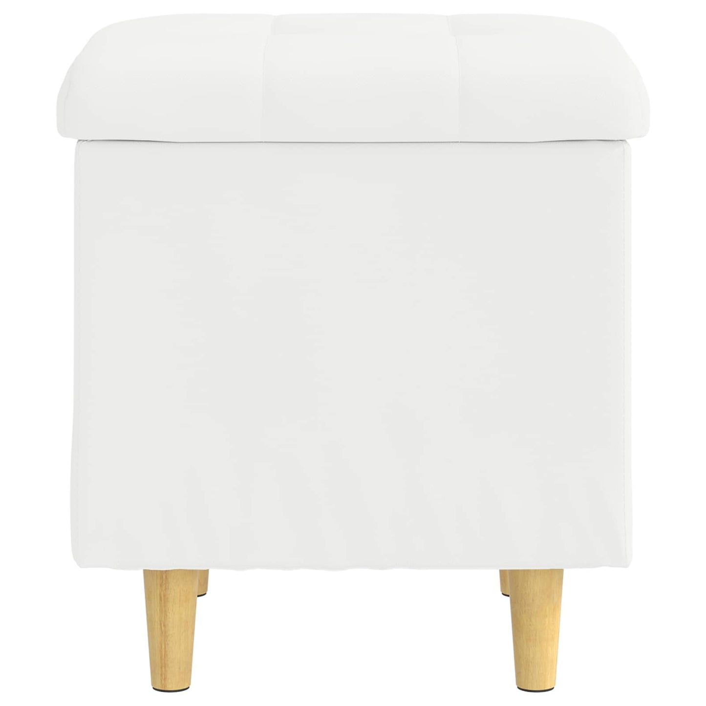 Opslagottoman met kussen Wit 40 x 40 x 45 cm Kunstleer is nu te koop bij PeponiXL, paradijselijk wonen!