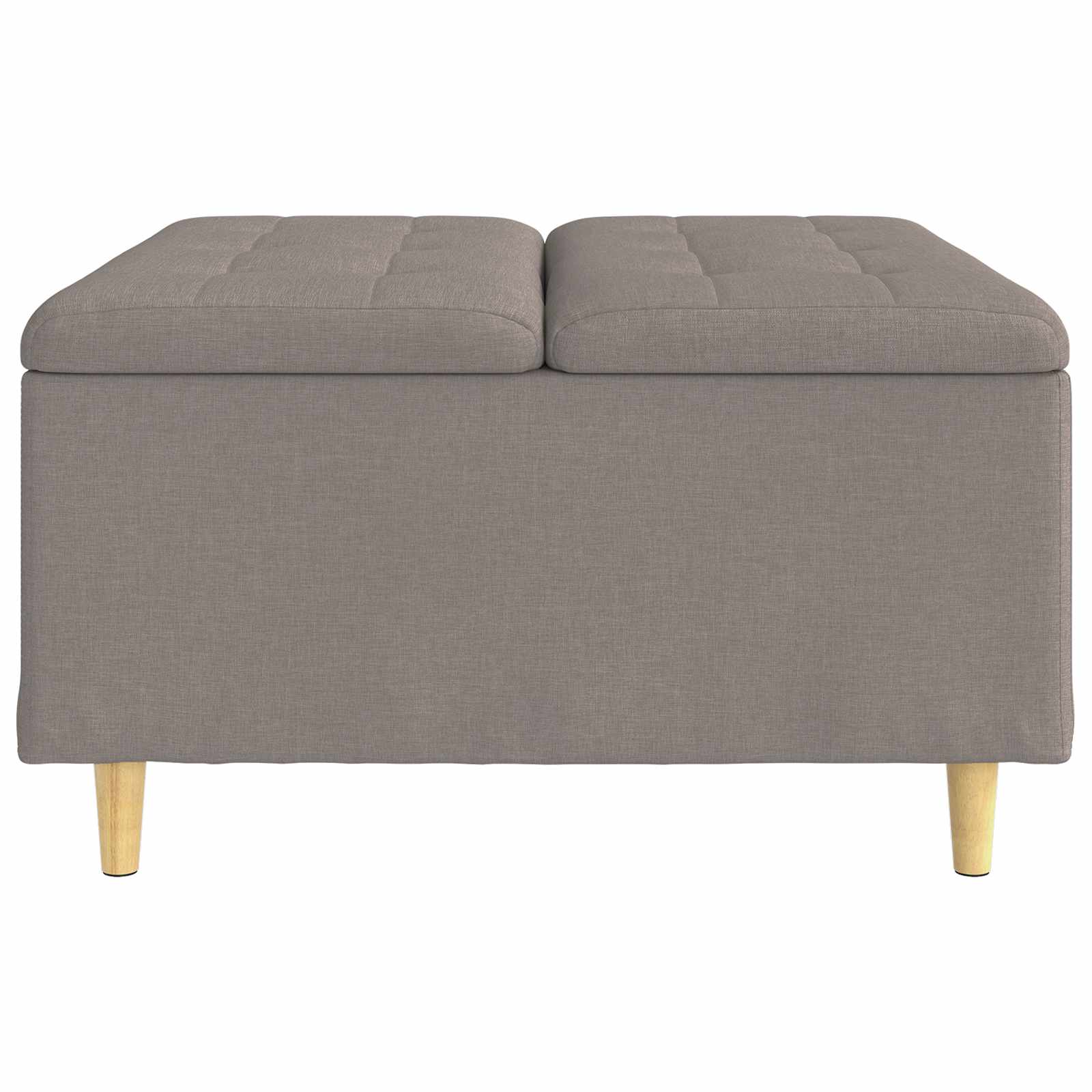 Opslagottoman met kussen Taupe 80 x 80 x 45 cm Stof is nu te koop bij PeponiXL, paradijselijk wonen!