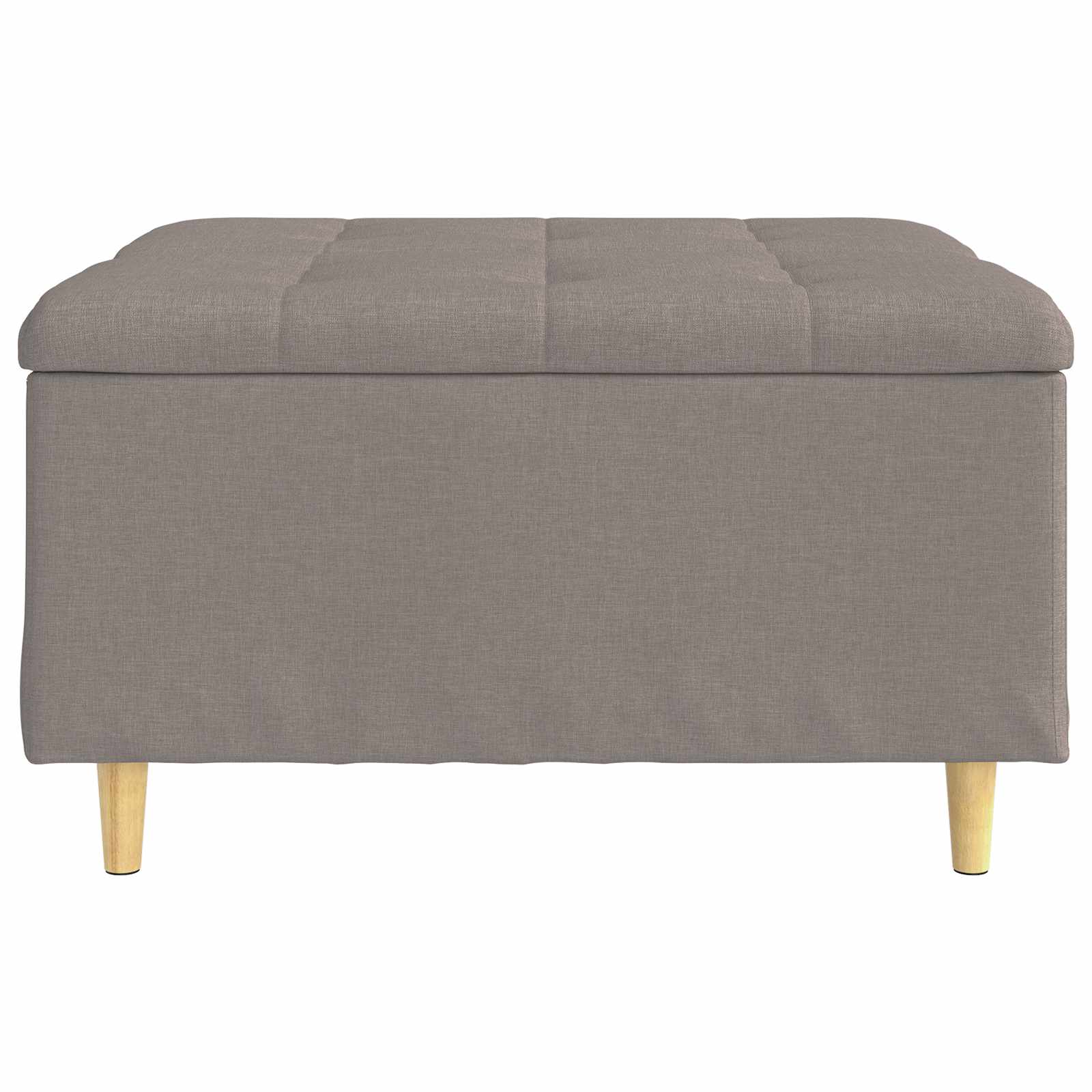 Opslagottoman met kussen Taupe 80 x 80 x 45 cm Stof is nu te koop bij PeponiXL, paradijselijk wonen!