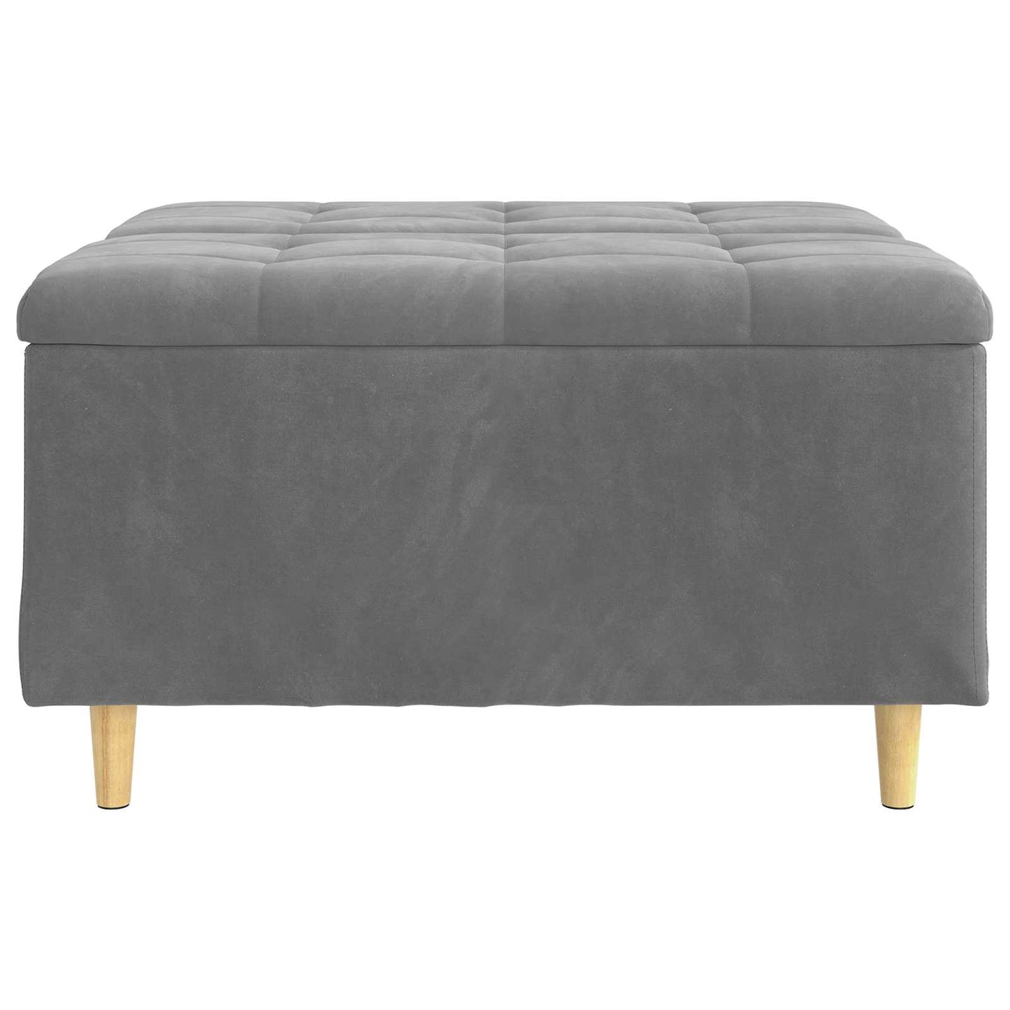 Opslagottoman met kussen Donkergrijs 80 x 80 x 45 cm Fluweel is nu te koop bij PeponiXL, paradijselijk wonen!